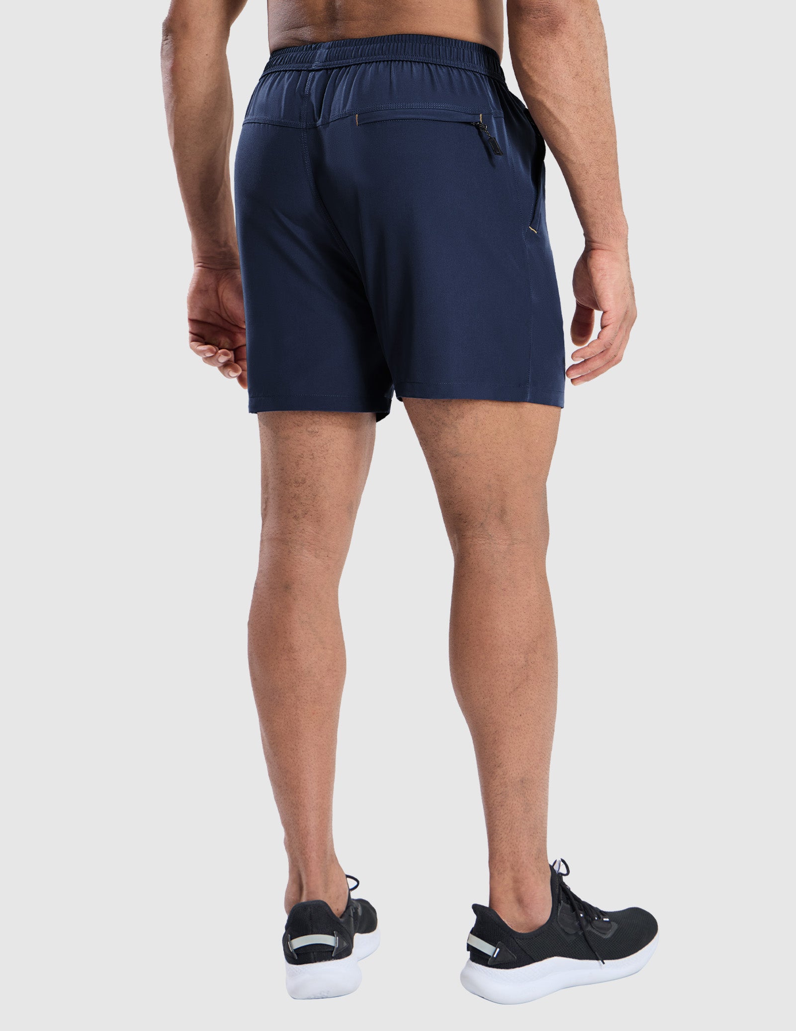 MIER Men's 5 Inch Dry Fit Running Shorts with Zipper Pockets Men's Shorts