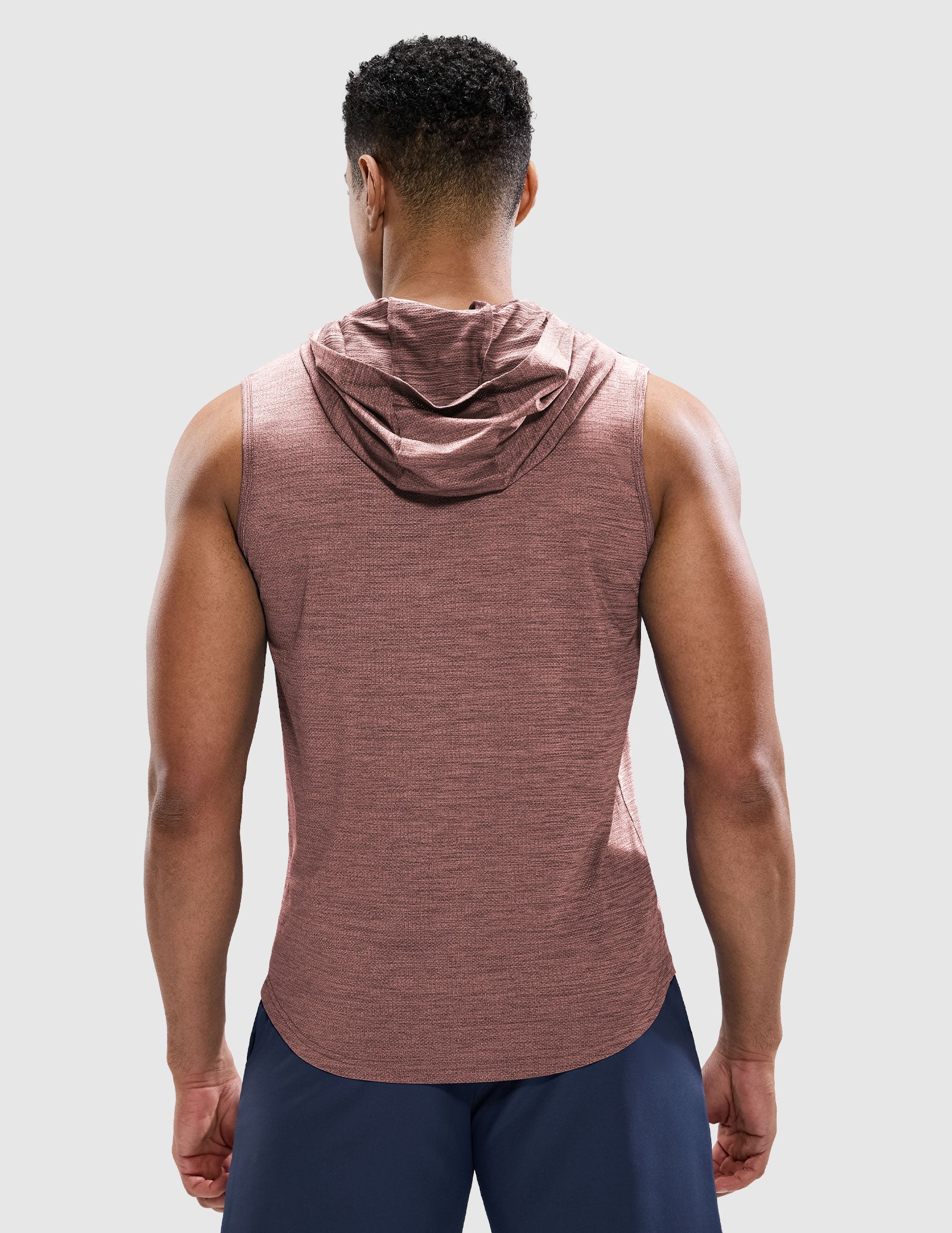 MIER Men's Sleeveless Tank Top with Hood Quick Dry Shirts Men's Sleeveless T-shirt