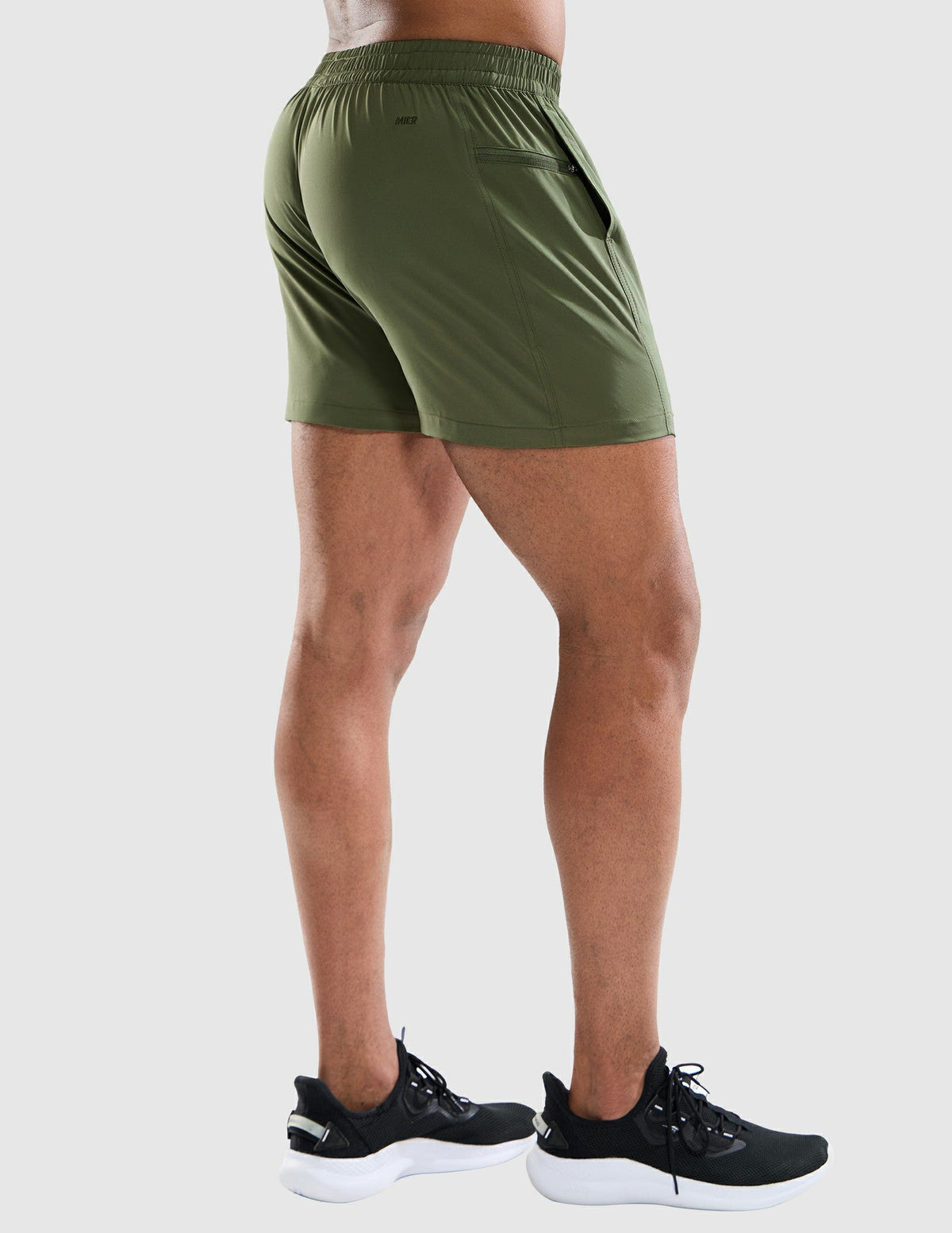 MIER Men's 3 Inch Athletic Running Shorts with Brief Liner Men's Shorts