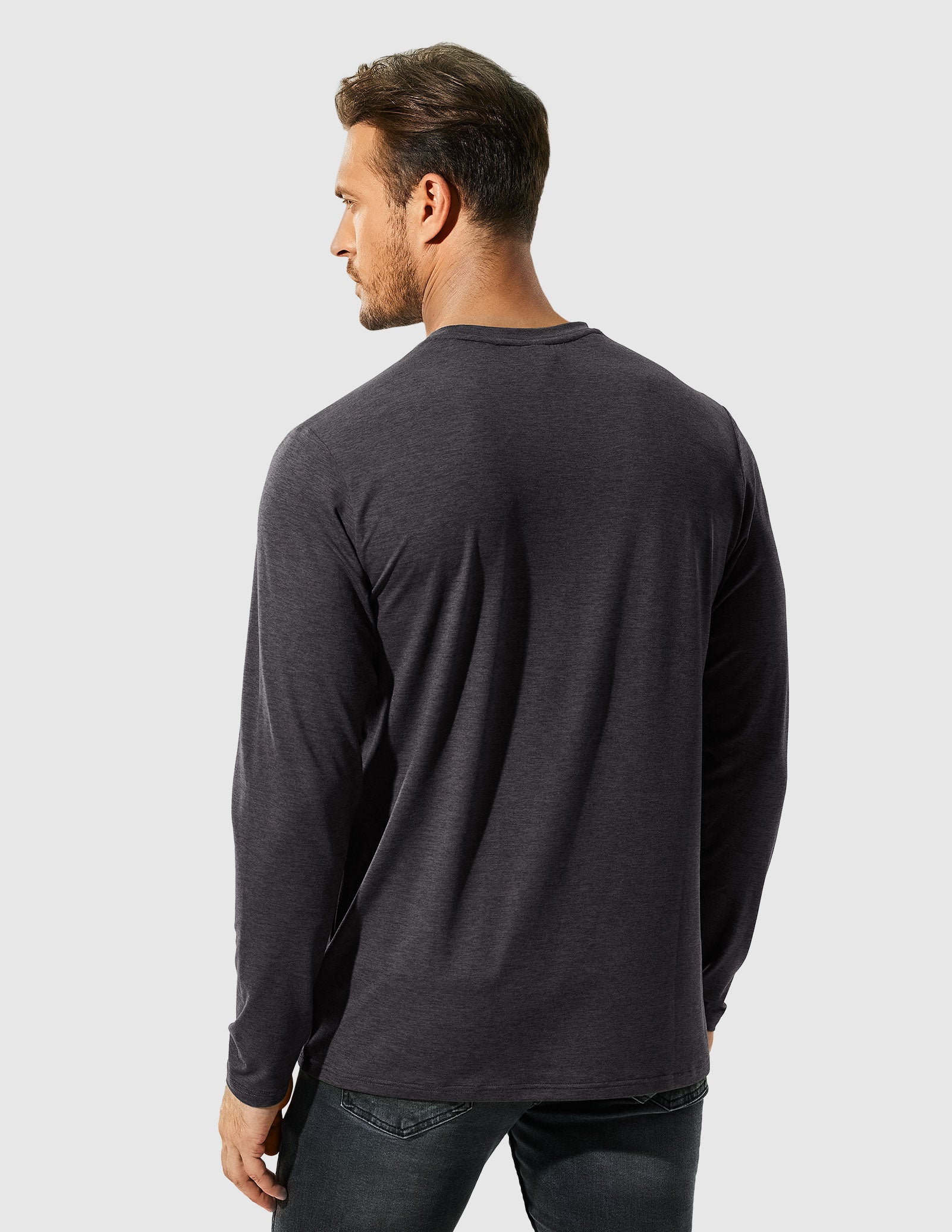 MIER Men’s Buttery Soft Long Sleeve Athletic Crew Neck Tee Men's Shirt