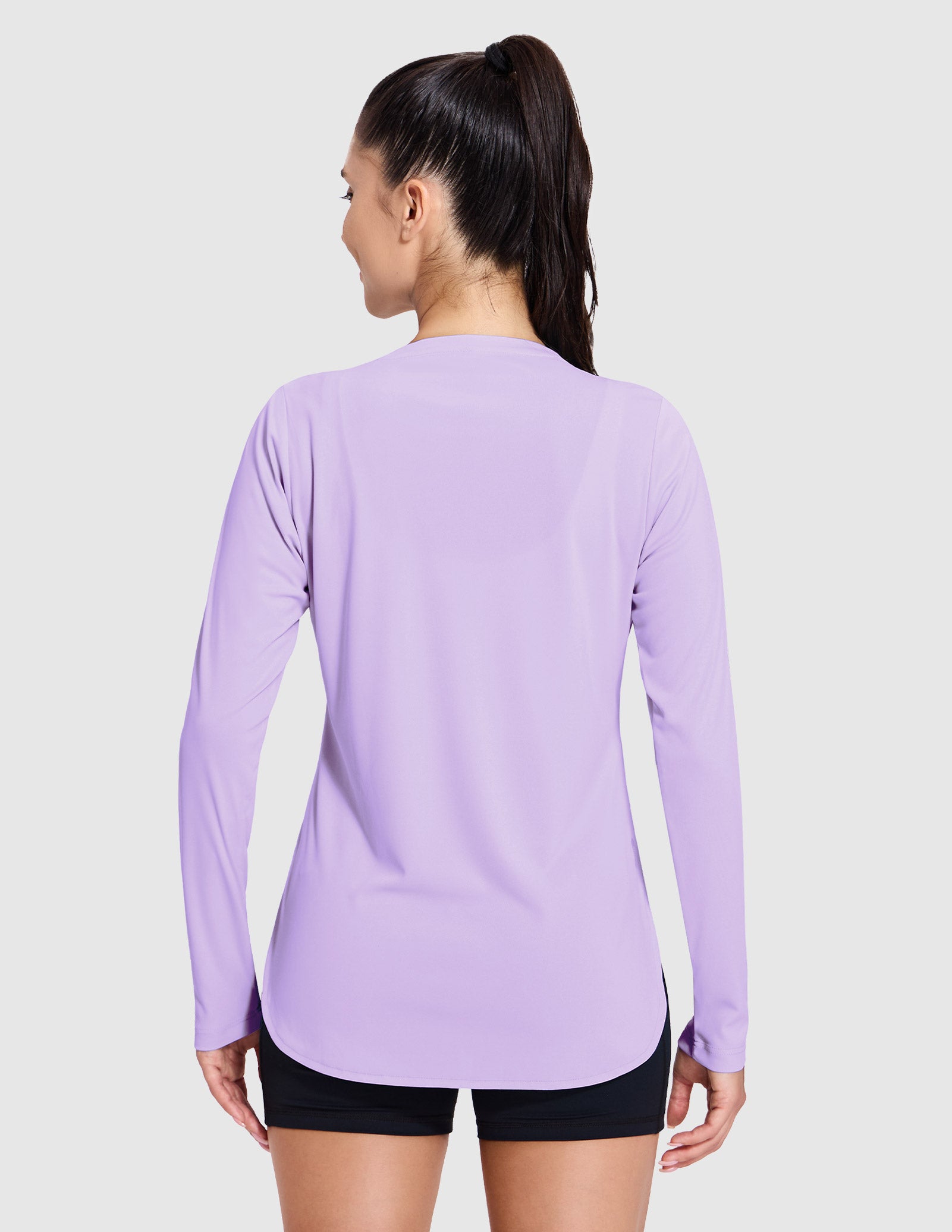 MIER Women's UPF 50 Plus Long Sleeve Running Shirt Sun Protection and Style Women Active Shirt