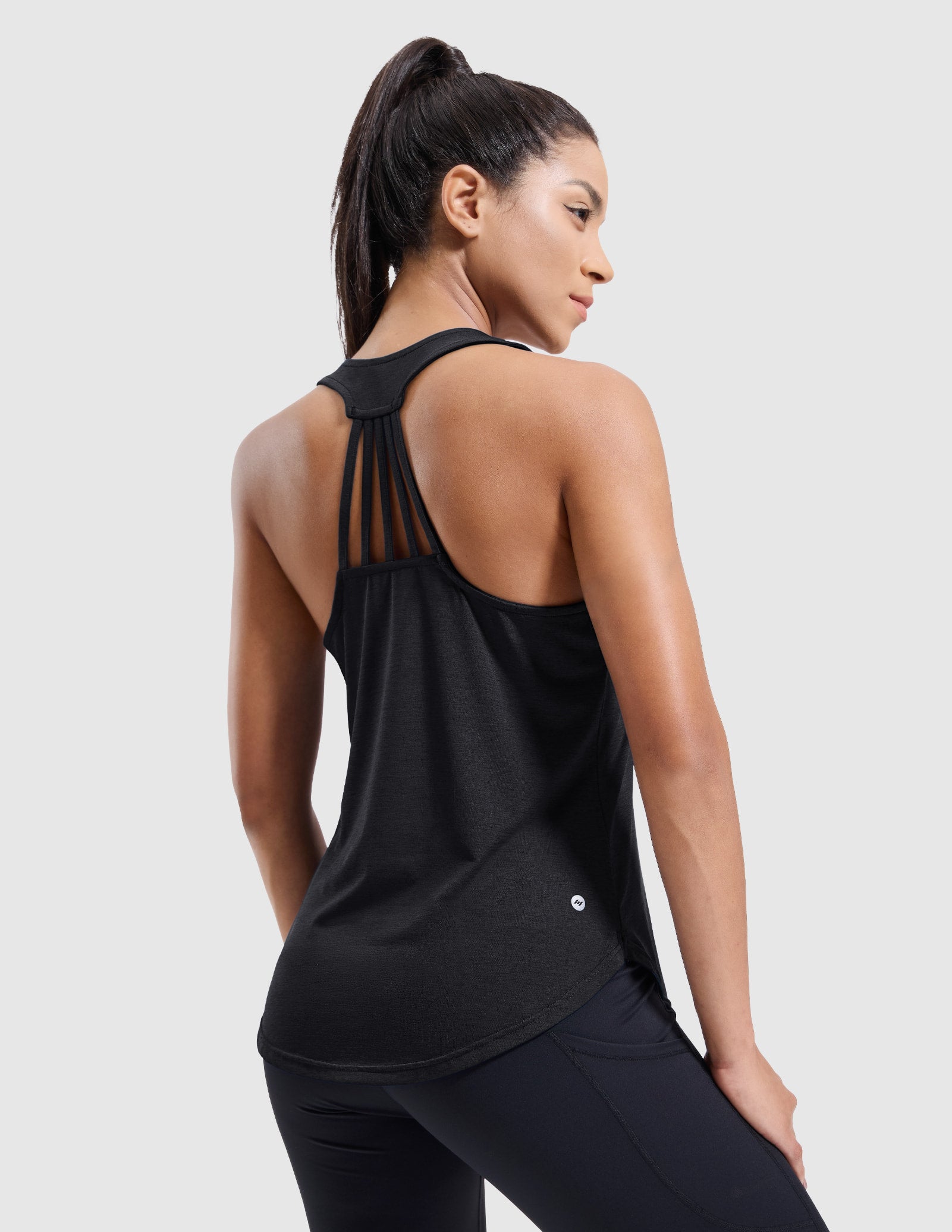 MIER Racerback Women’s Workout Tank Quick Dry Moisture Wicking and Stylish Women Tank Top Black / XS