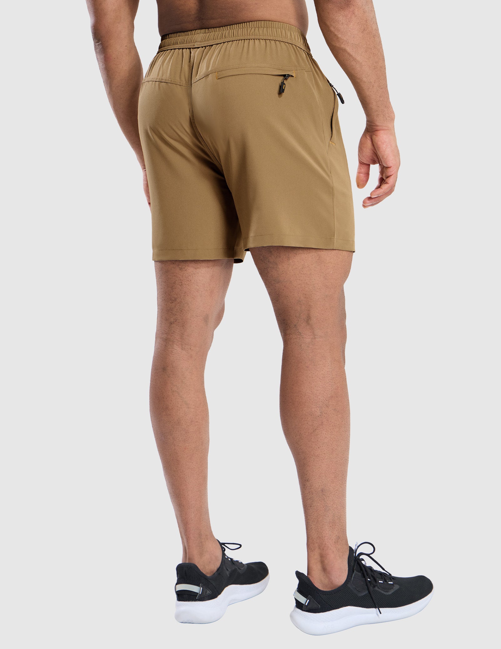 MIER Men's 5 Inch Dry Fit Running Shorts with Zipper Pockets Men's Shorts