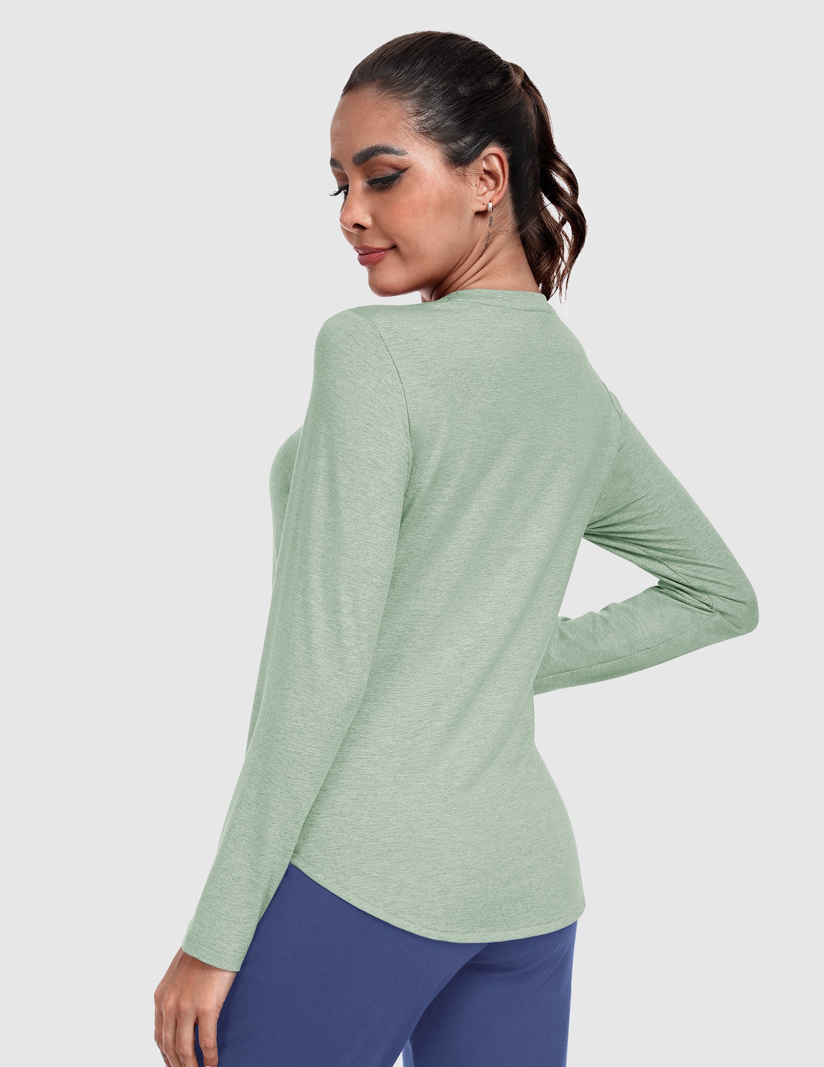 MIER Women’s Buttery Soft Long Sleeve Workout Dry Fit Tee Women Active Shirt