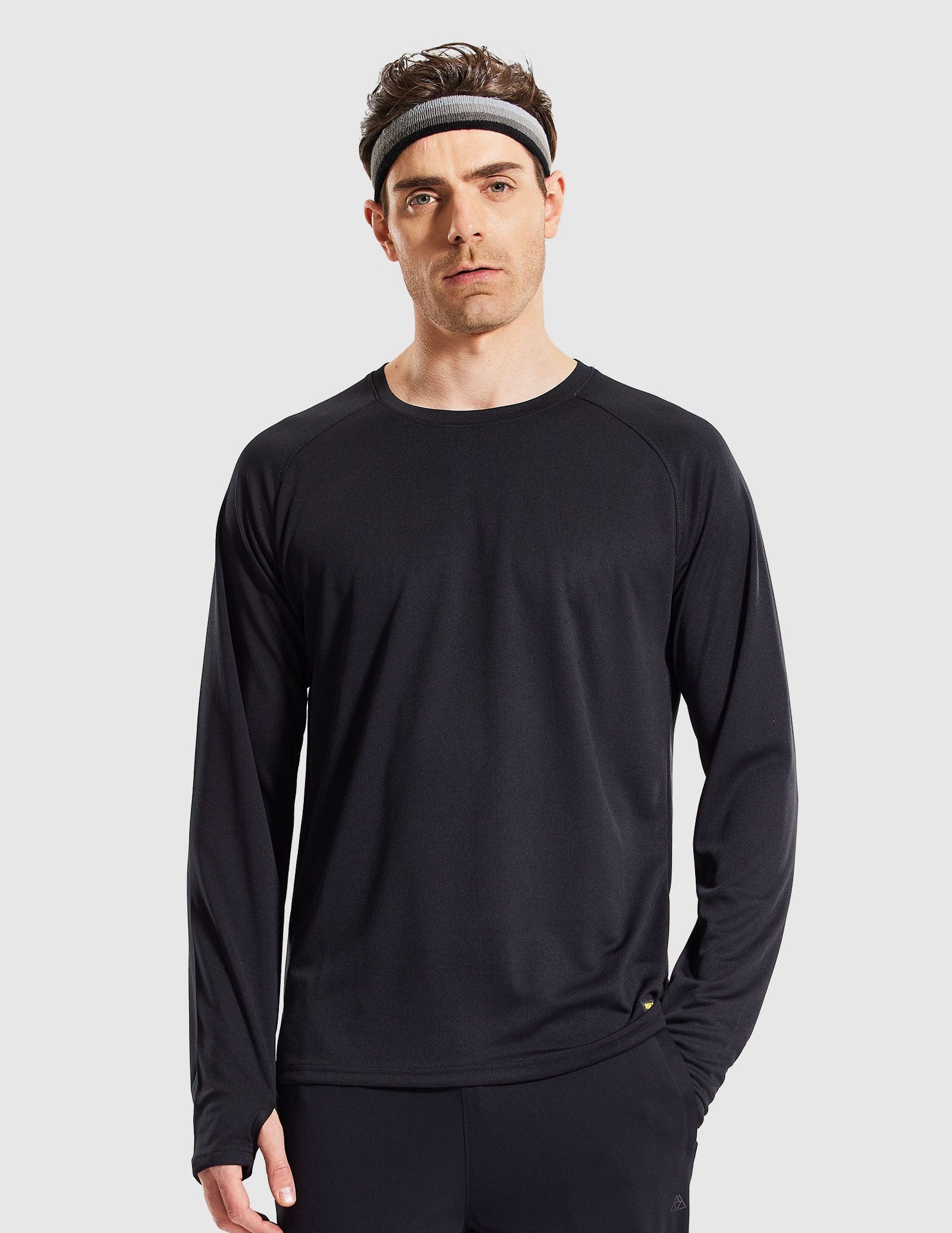MIER Men’s UPF 50 Plus Long Sleeve Running Shirt Lightweight and Moisture Wicking Men's T-Shirts