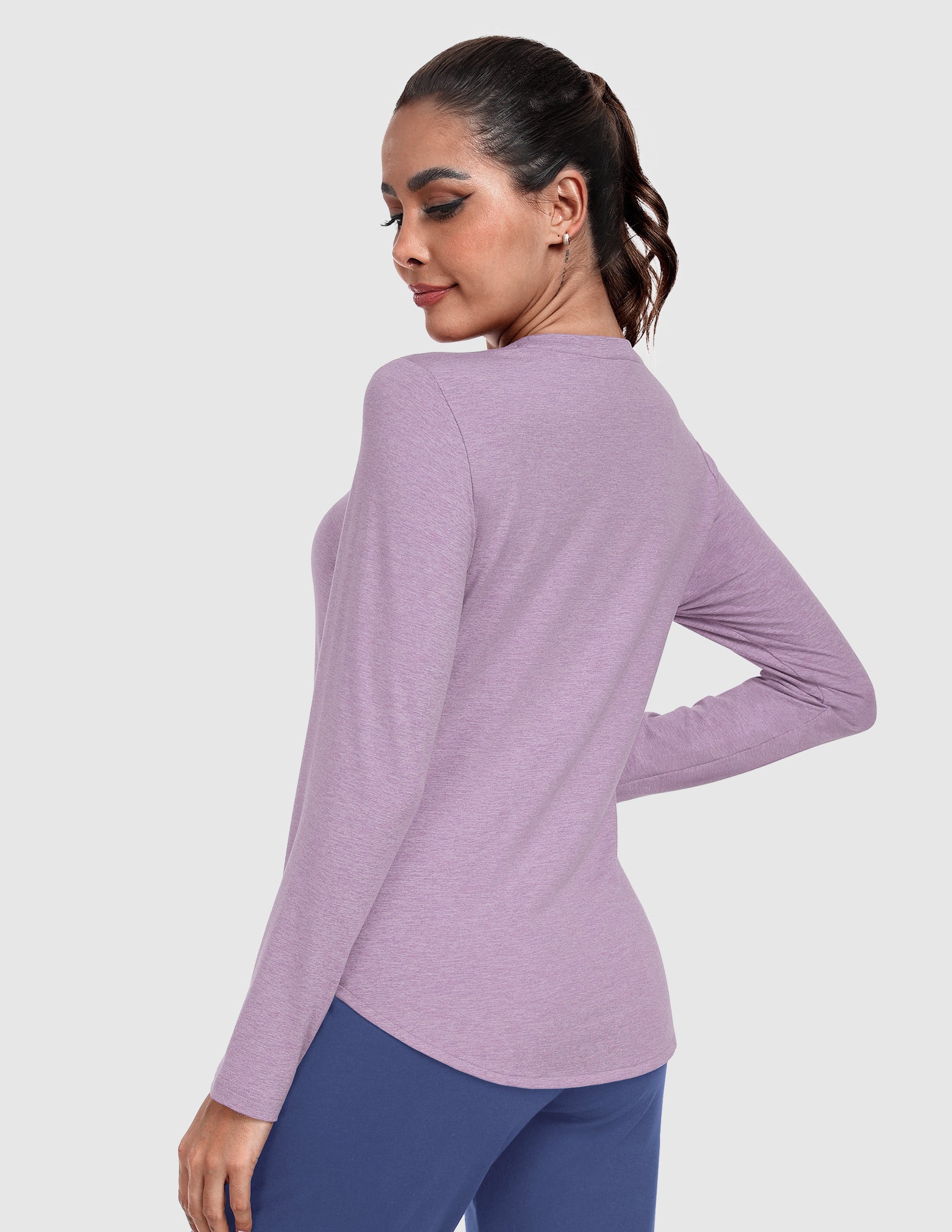 MIER Women’s Buttery Soft Long Sleeve Workout Dry Fit Tee Women Active Shirt