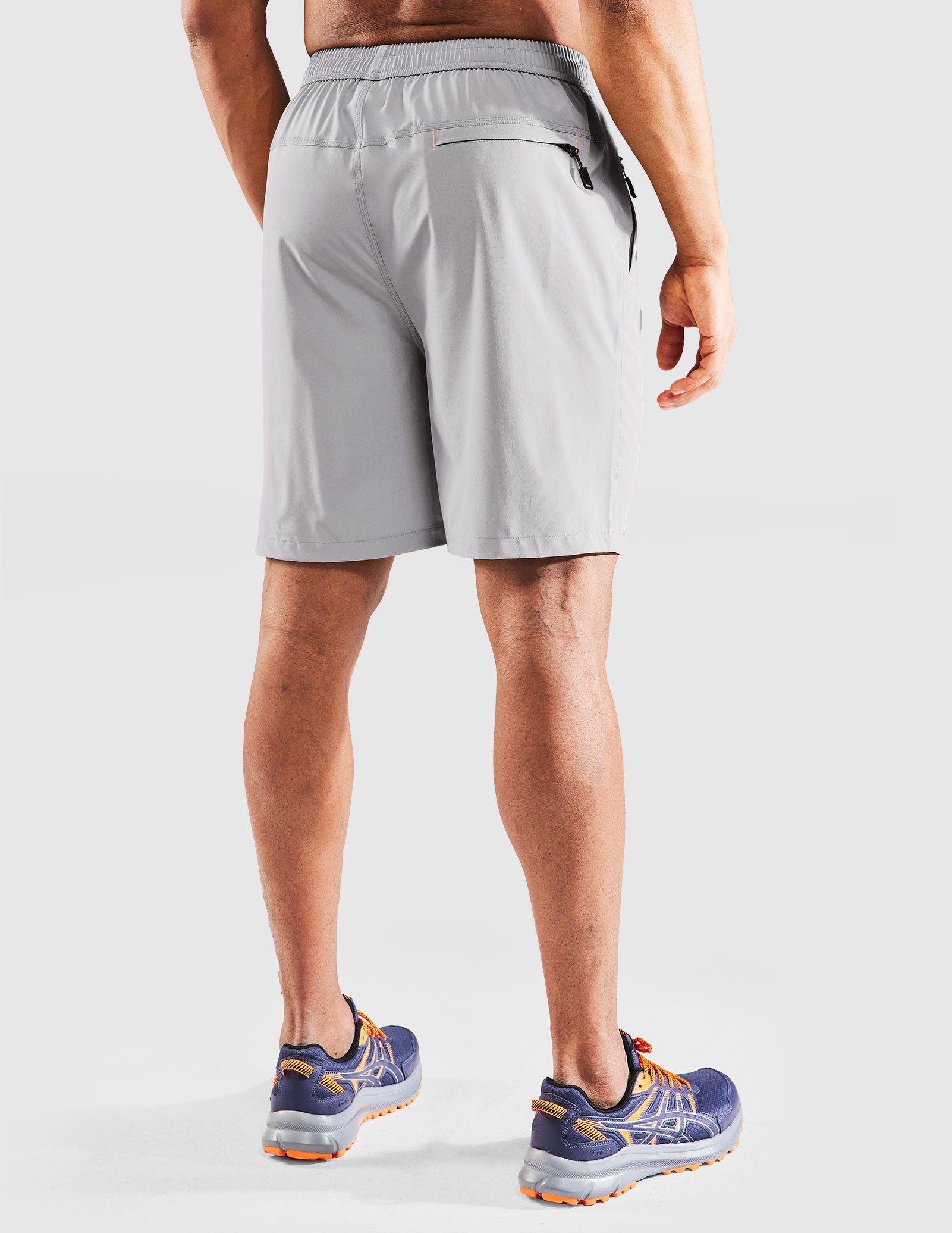 Men's Quick Dry Running Shorts with Zipper Pocket 7 Inch