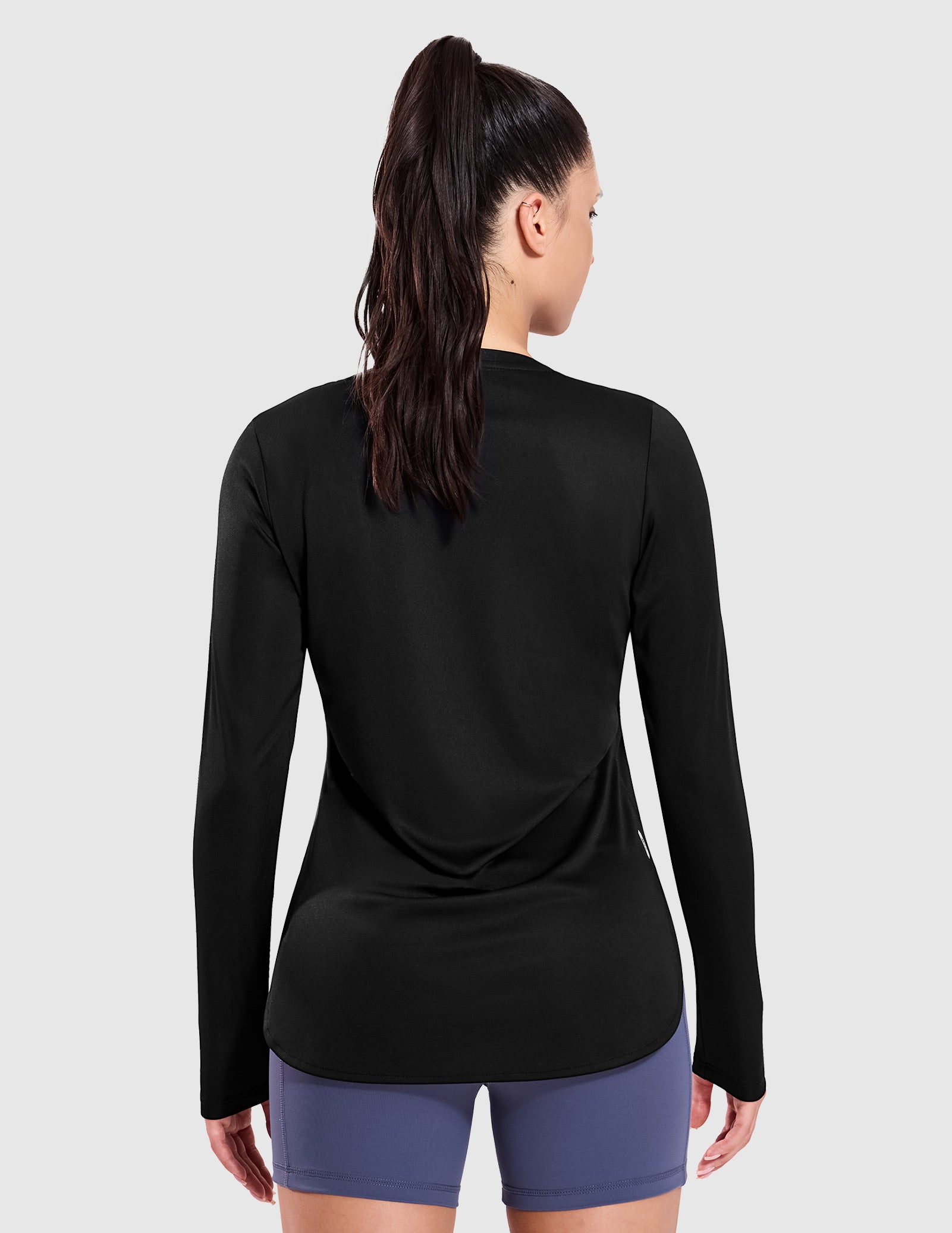 MIER Women's UPF 50 Plus Long Sleeve Running Shirt Sun Protection and Style Women Active Shirt