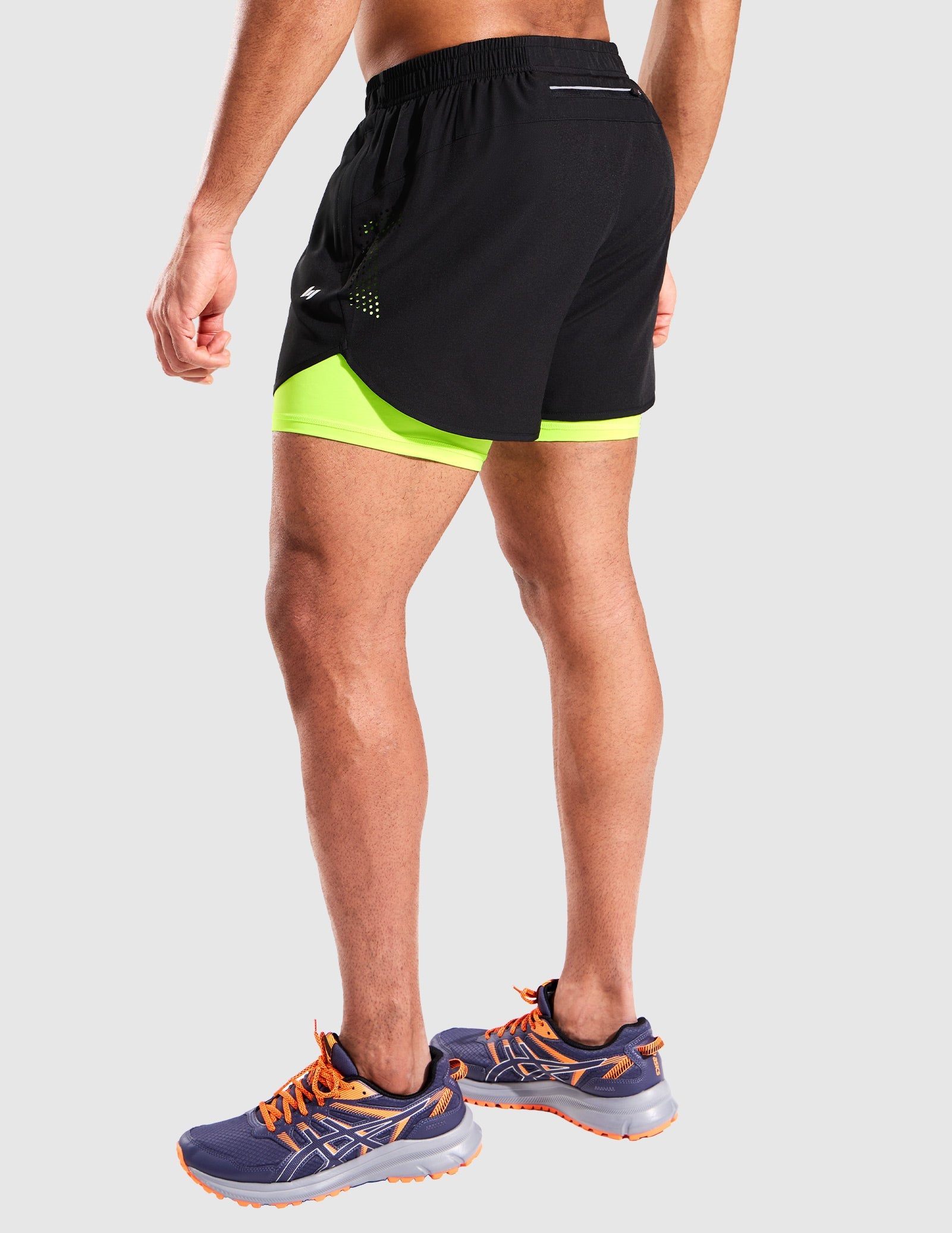 MIER Men’s 2-in-1 Running Shorts 5” Quick Dry with Compression Liner & 3 Pockets Men's Shorts