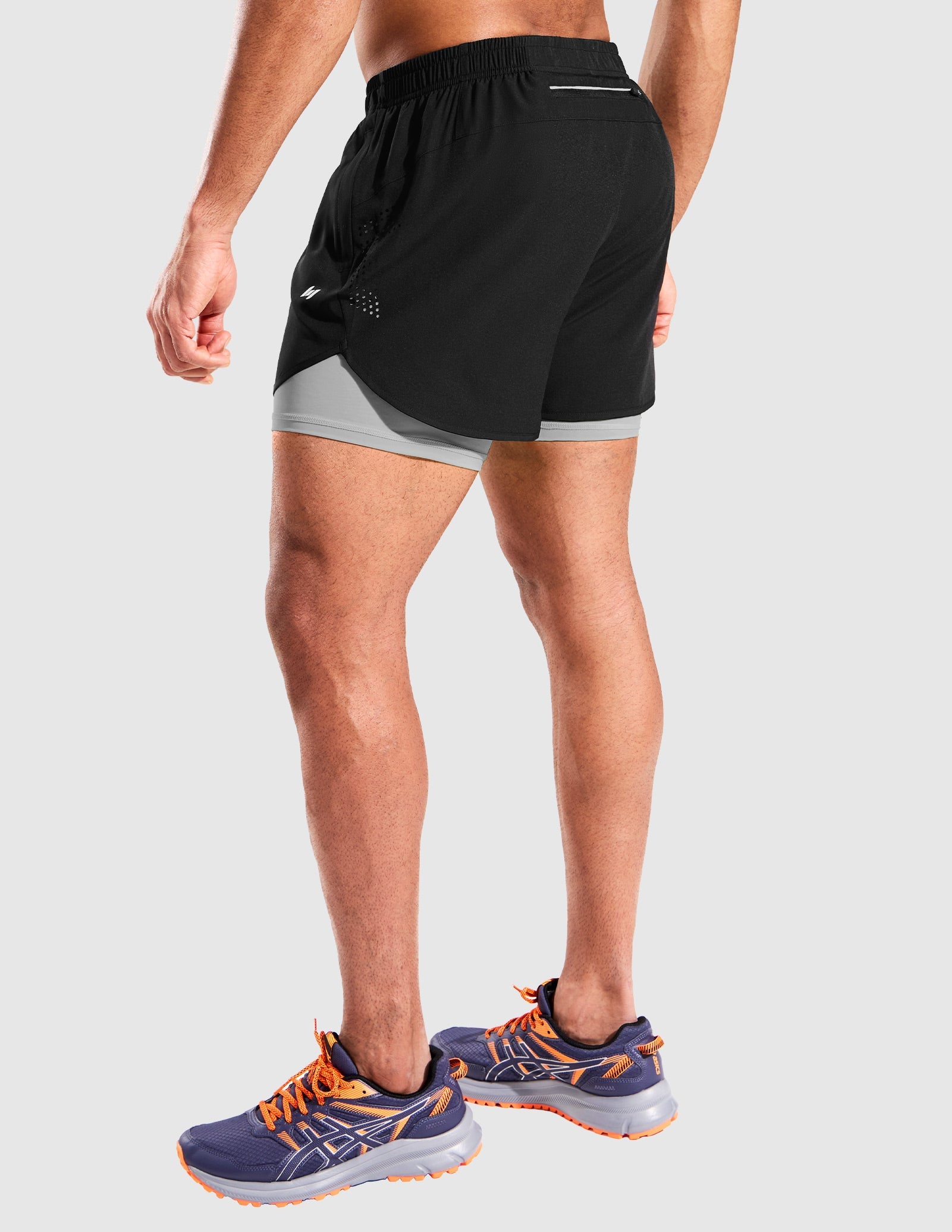 MIER Men’s 2-in-1 Running Shorts 5” Quick Dry with Compression Liner & 3 Pockets Men's Shorts