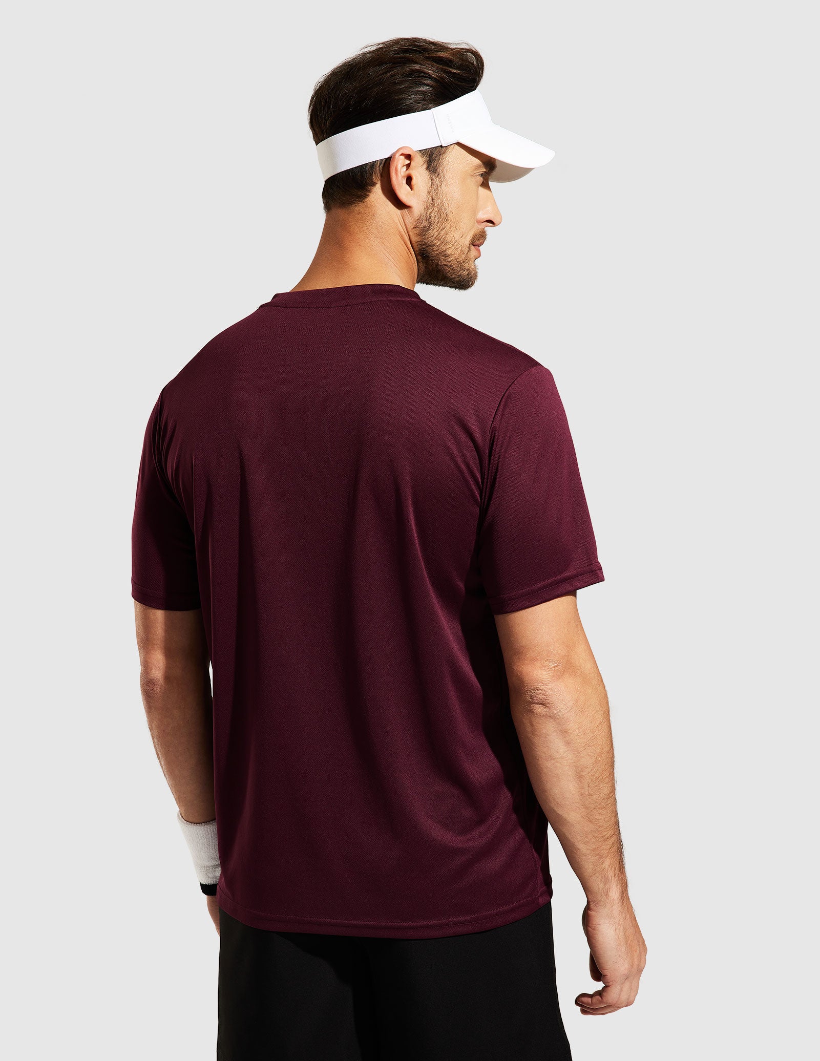 Heren sneldrogende atletische shirts V-hals workout-T-shirts