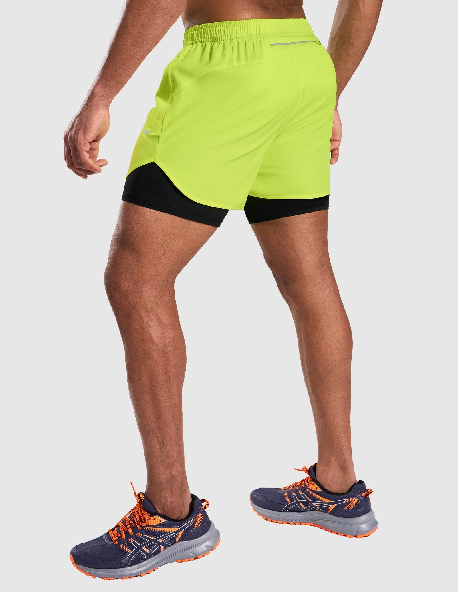 MIER Men’s 2-in-1 Running Shorts 5” Quick Dry with Compression Liner & 3 Pockets Men's Shorts