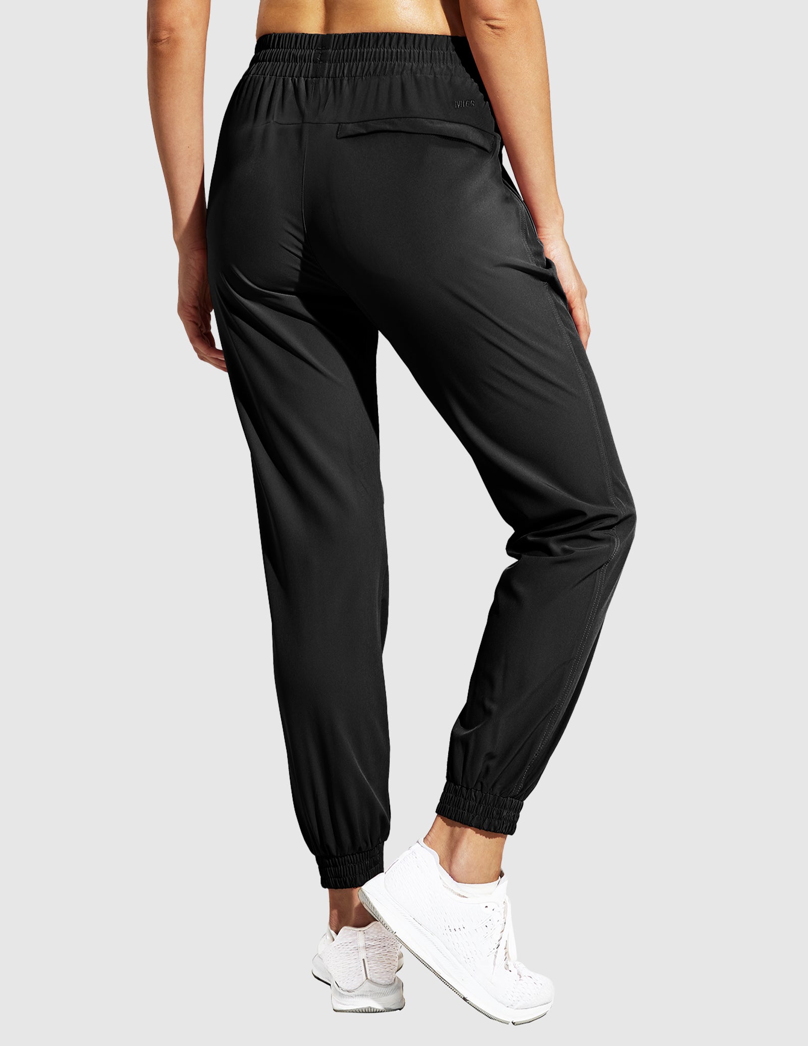 MIER Women's Running Joggers Quick Dry Stretchable and Zipper Pockets