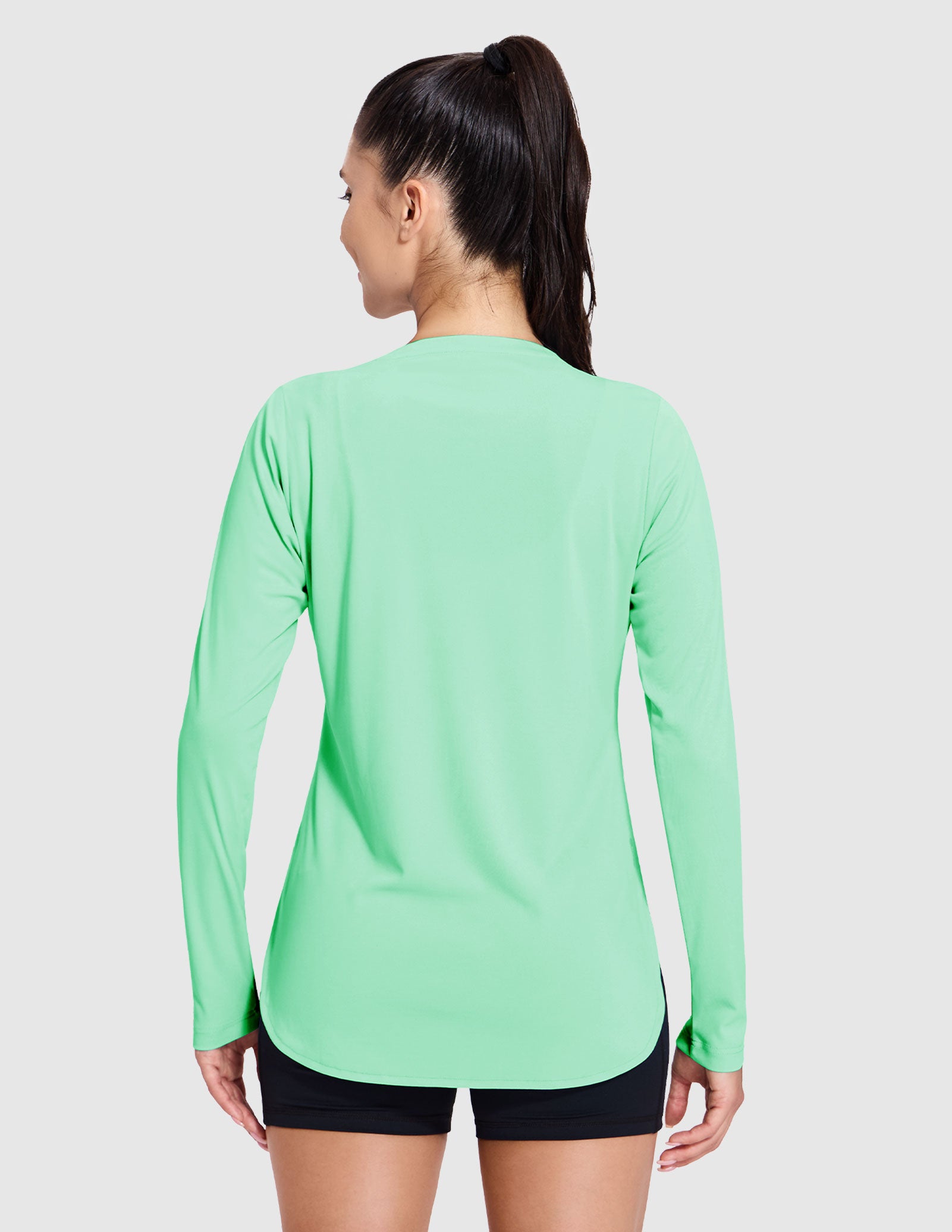 MIER Women's UPF 50 Plus Long Sleeve Running Shirt Sun Protection and Style Women Active Shirt