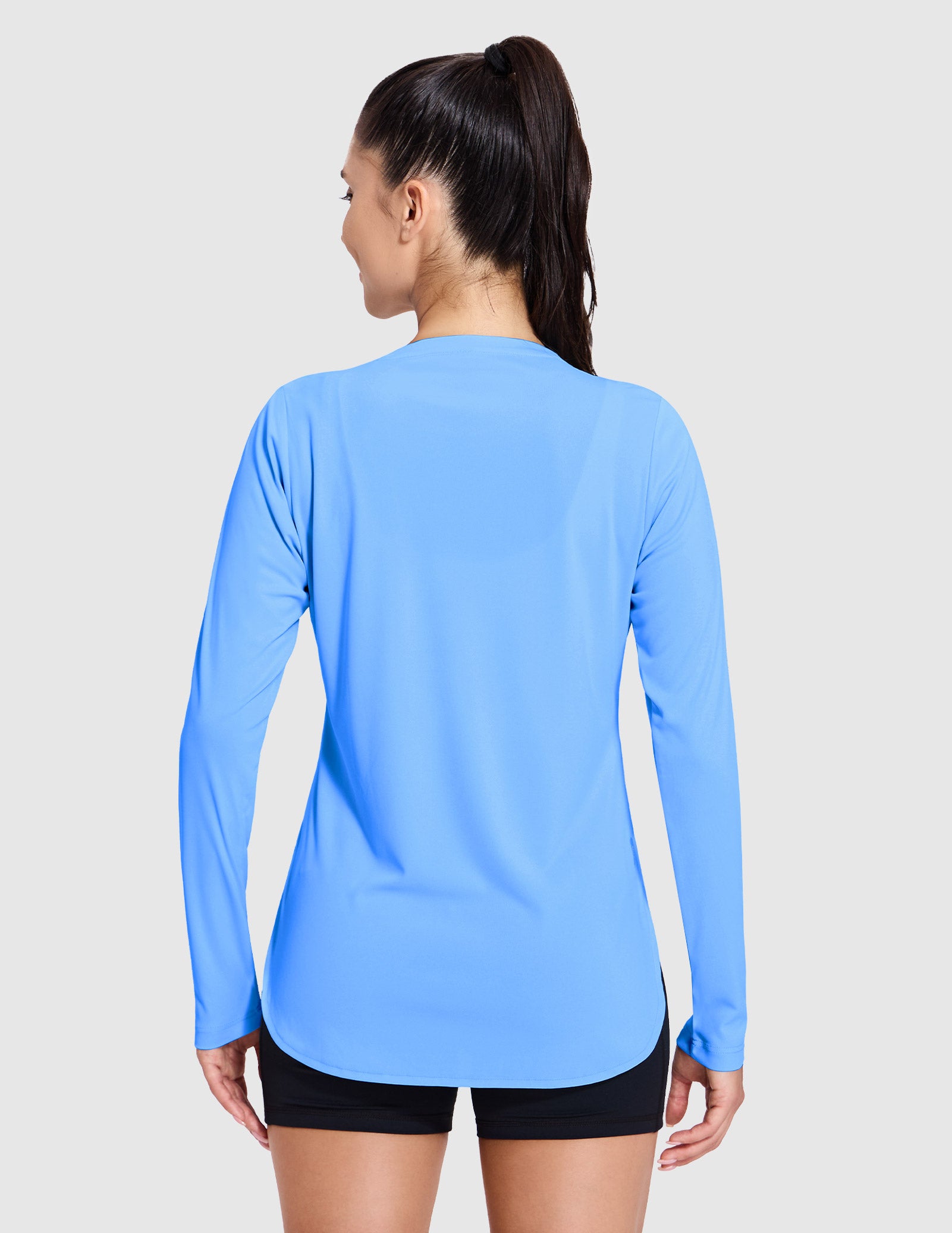 MIER Women's UPF 50 Plus Long Sleeve Running Shirt Sun Protection and Style Women Active Shirt