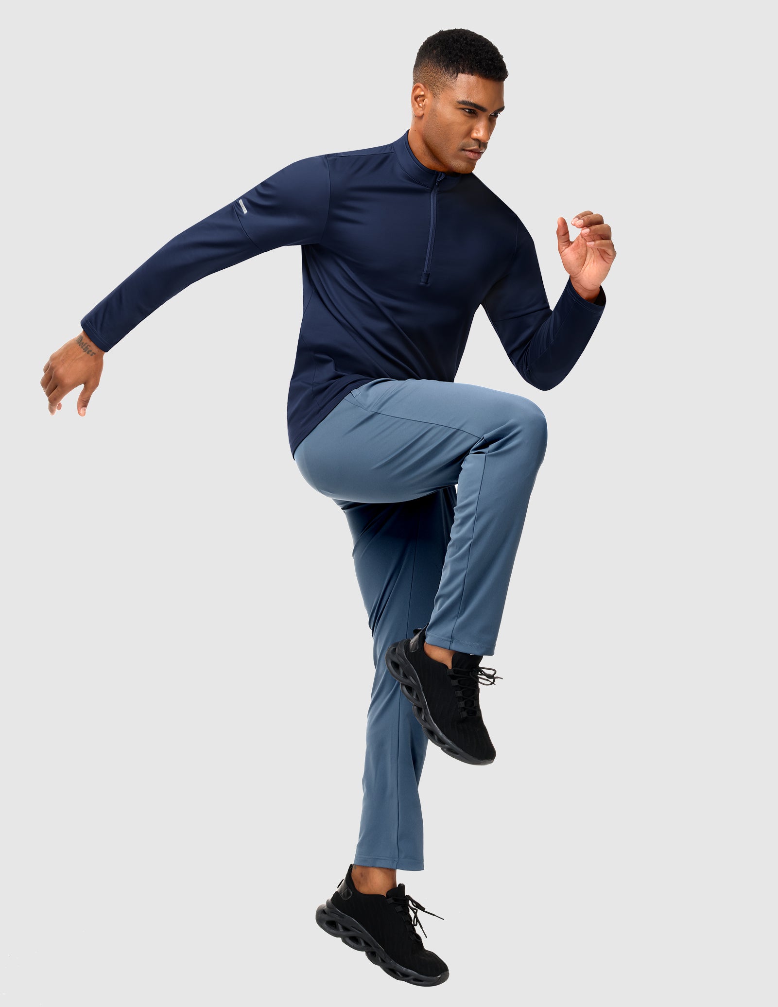 MIER Men’s Workout Sweatpants Lightweight Jogging Track Pants with 3 Zipper Pockets Men's T-Shirts