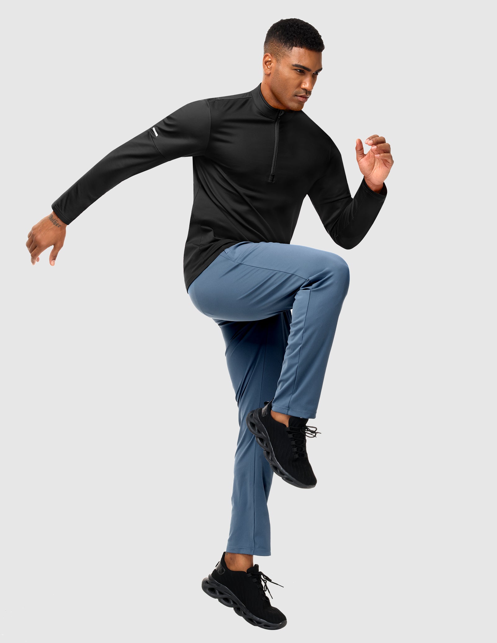 MIER Men’s Workout Sweatpants Lightweight Jogging Track Pants with 3 Zipper Pockets Men's T-Shirts