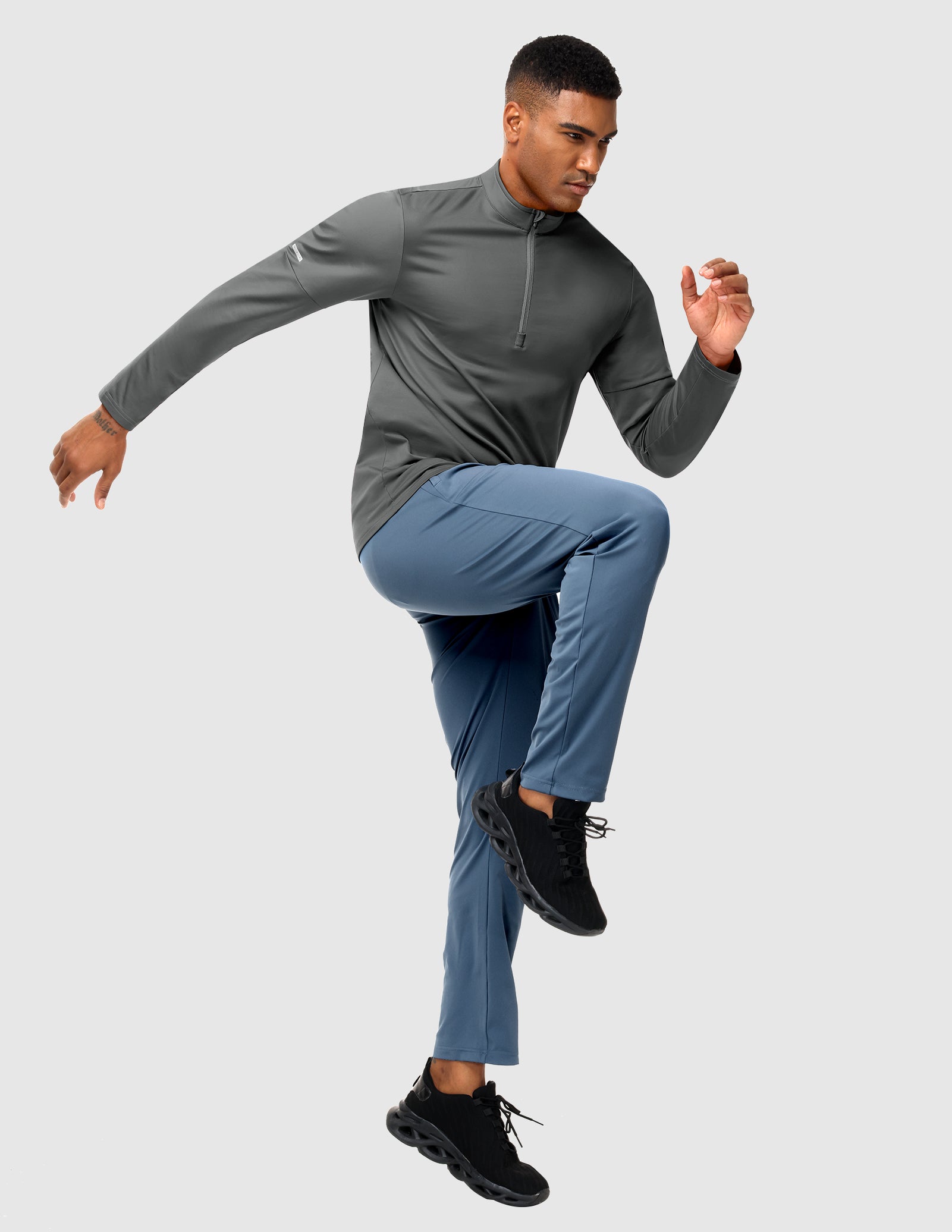 MIER Men’s Workout Sweatpants Lightweight Jogging Track Pants with 3 Zipper Pockets Men's T-Shirts