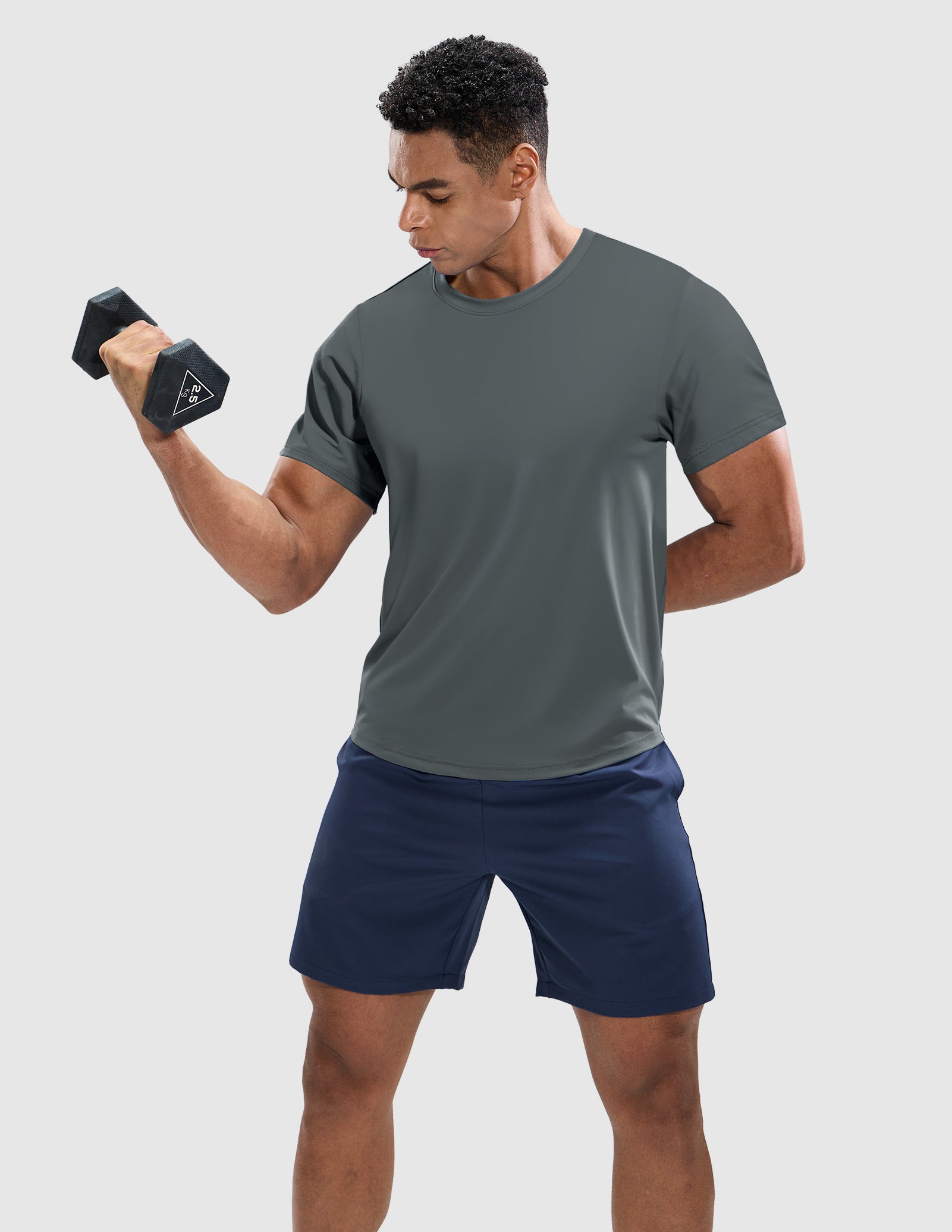 MIER Men’s Workout T-Shirt Dry Fit Short Sleeve UPF 50+ Running Tee Men's T-Shirts