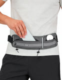 MIER Running Belt Slim Waist Pack with Bib Clips Phone Holder Running Belt