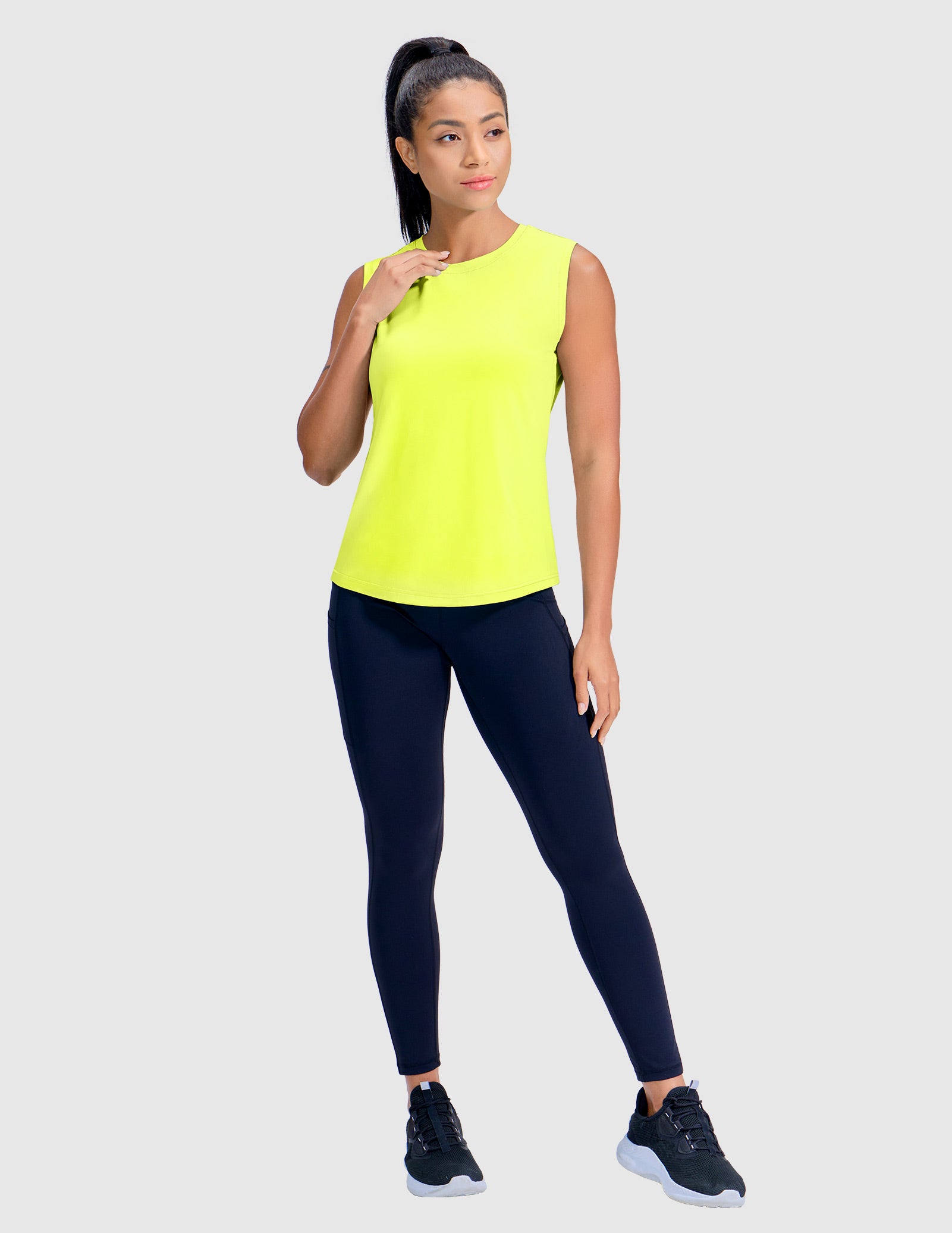 MIER Women’s Sleeveless Athletic Top Dry Fit UPF 50+ Running Workout Tank Women Tank Top