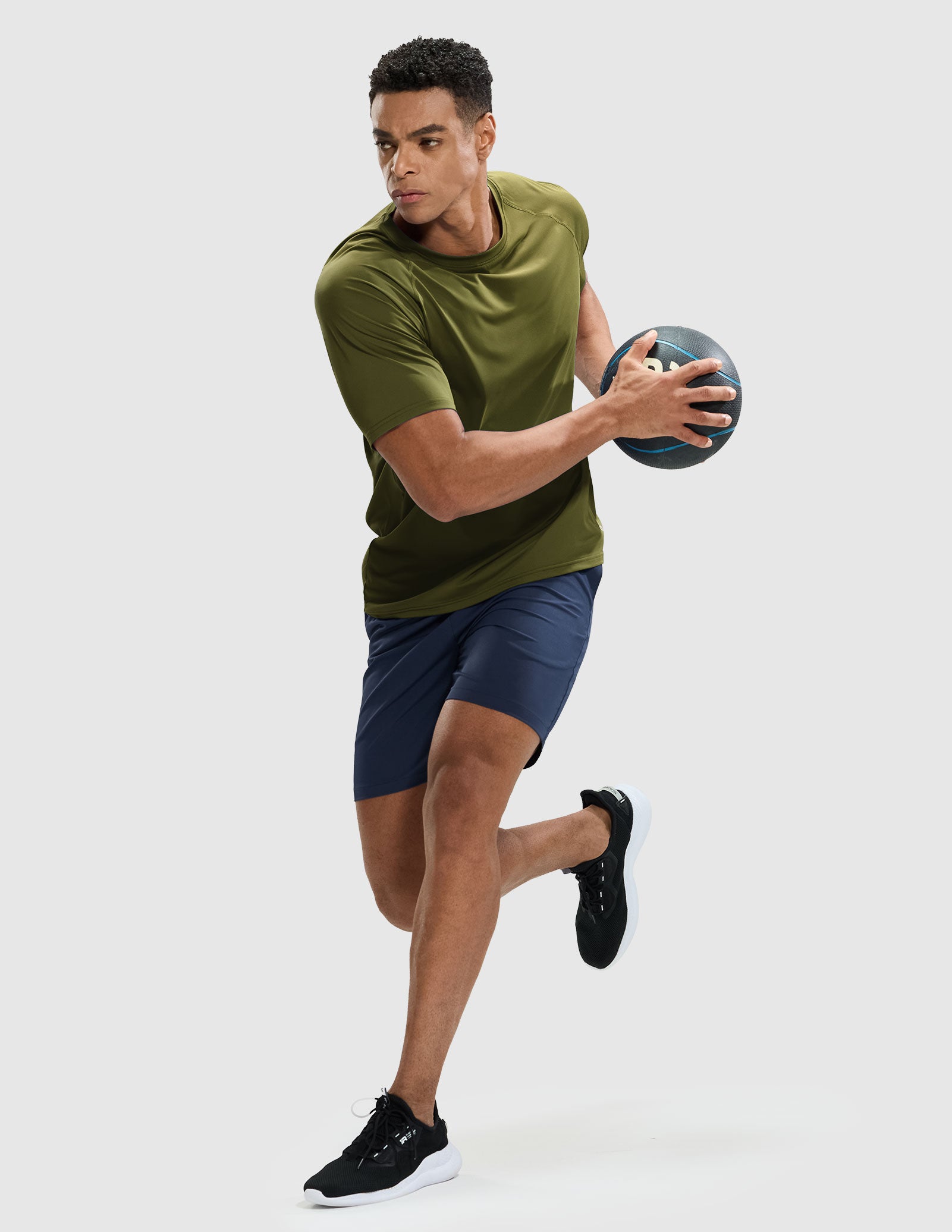 MIER Men's Workout T Shirts Stretchy Quick Dry and Moisture Wicking Men's T-Shirts