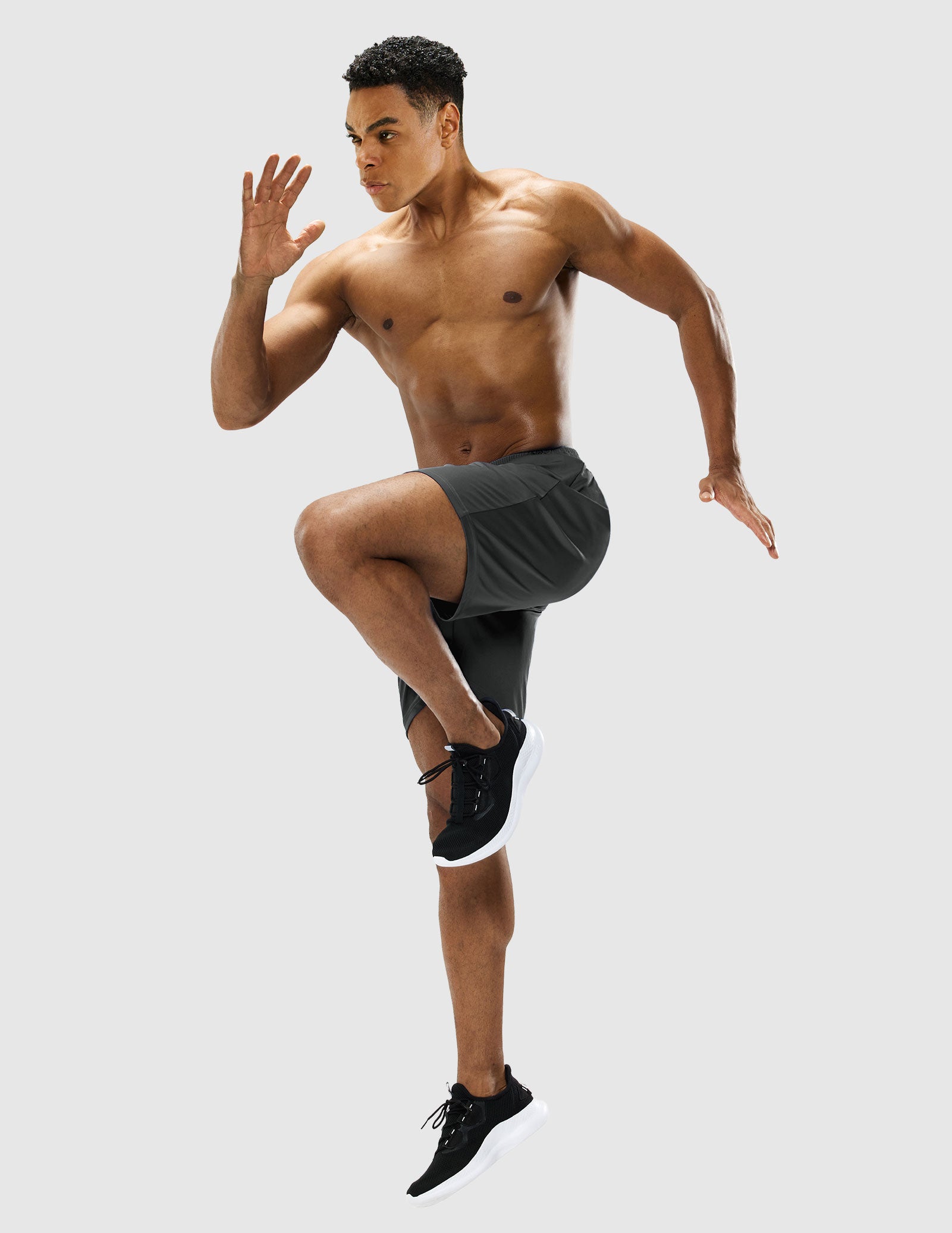 MIER Men Quick-Dry Athletic Running Shorts without Pockets Men's Shorts