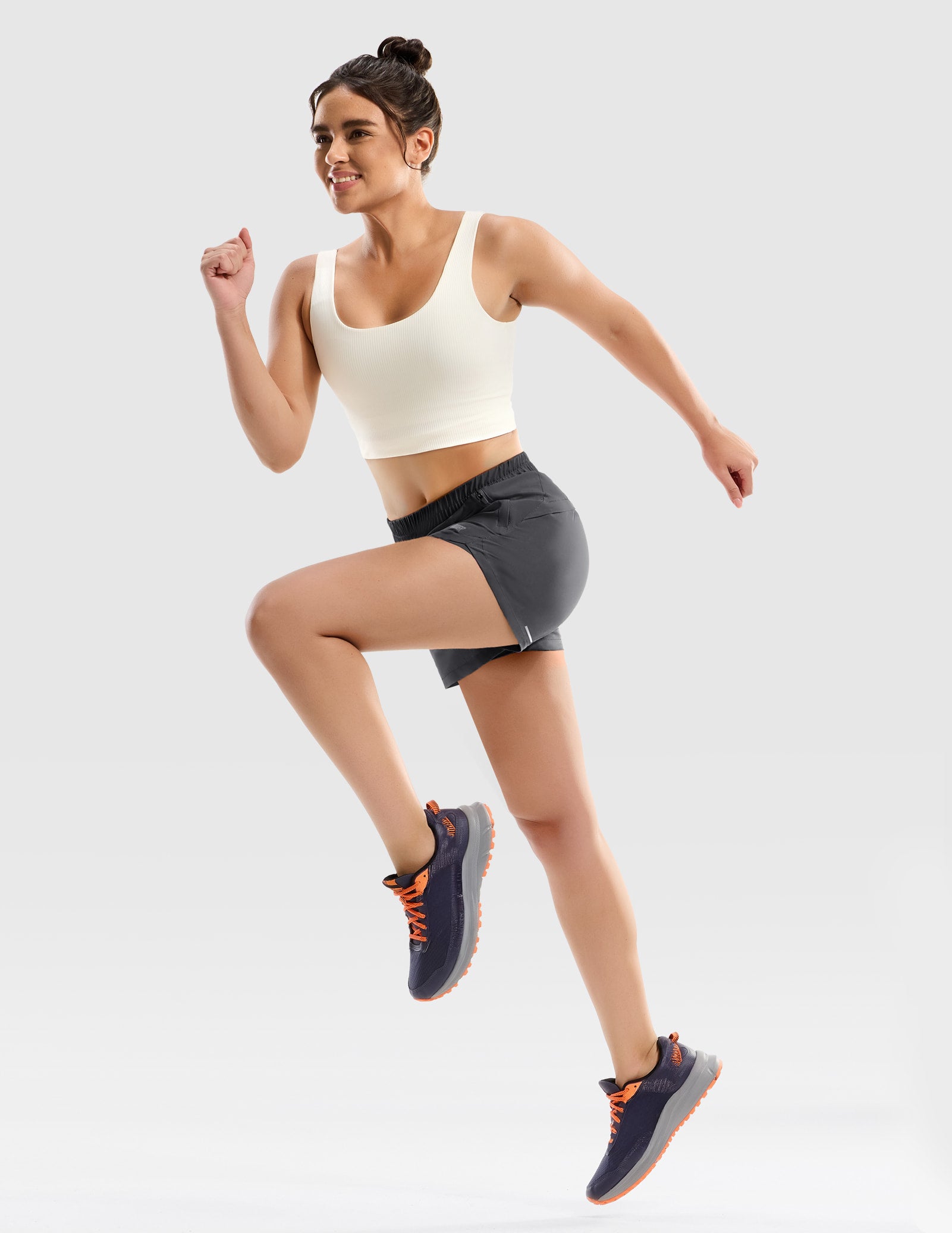 MIER Women’s 3” Running Shorts with Zipper Pockets Women Shorts