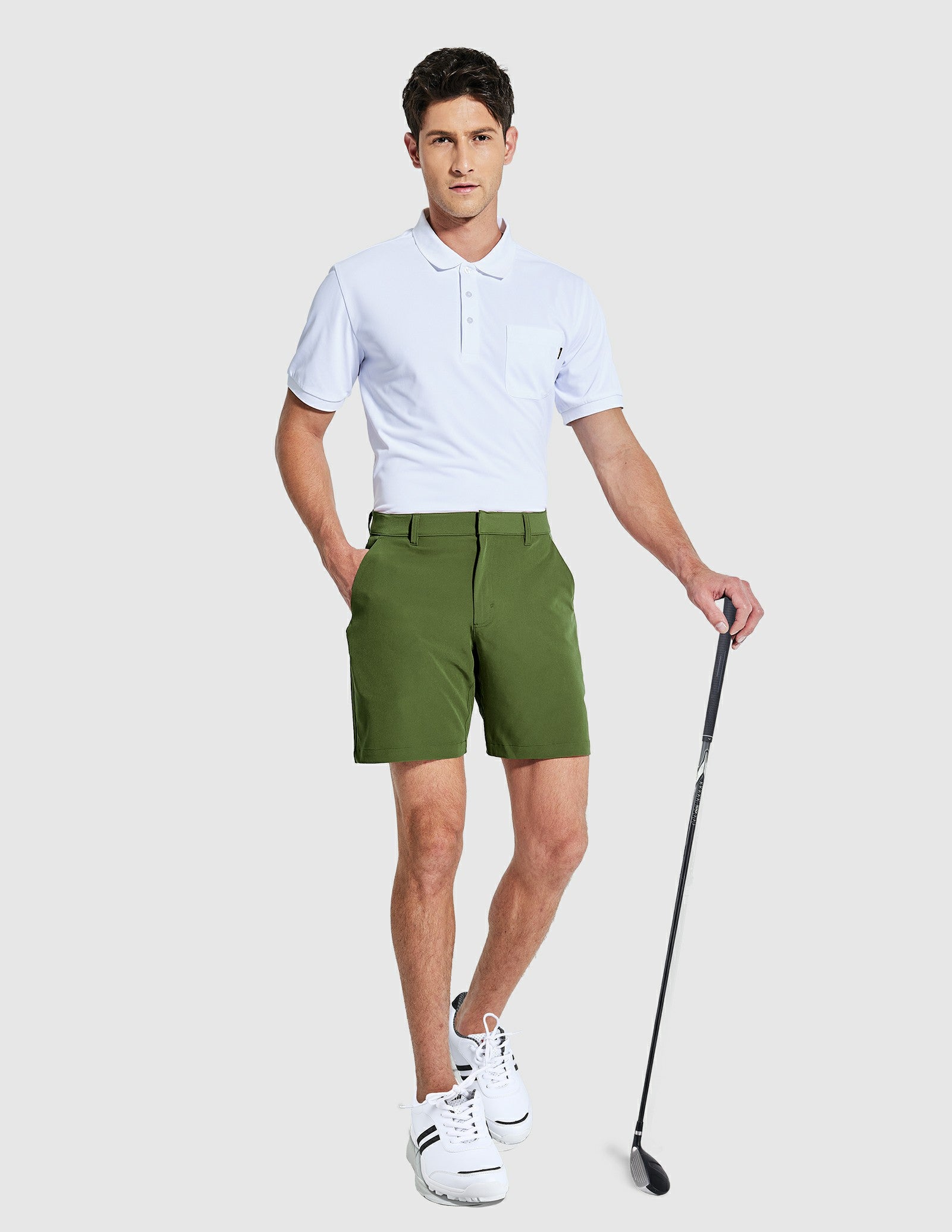 Mens golf shorts with zipper pocket 2025