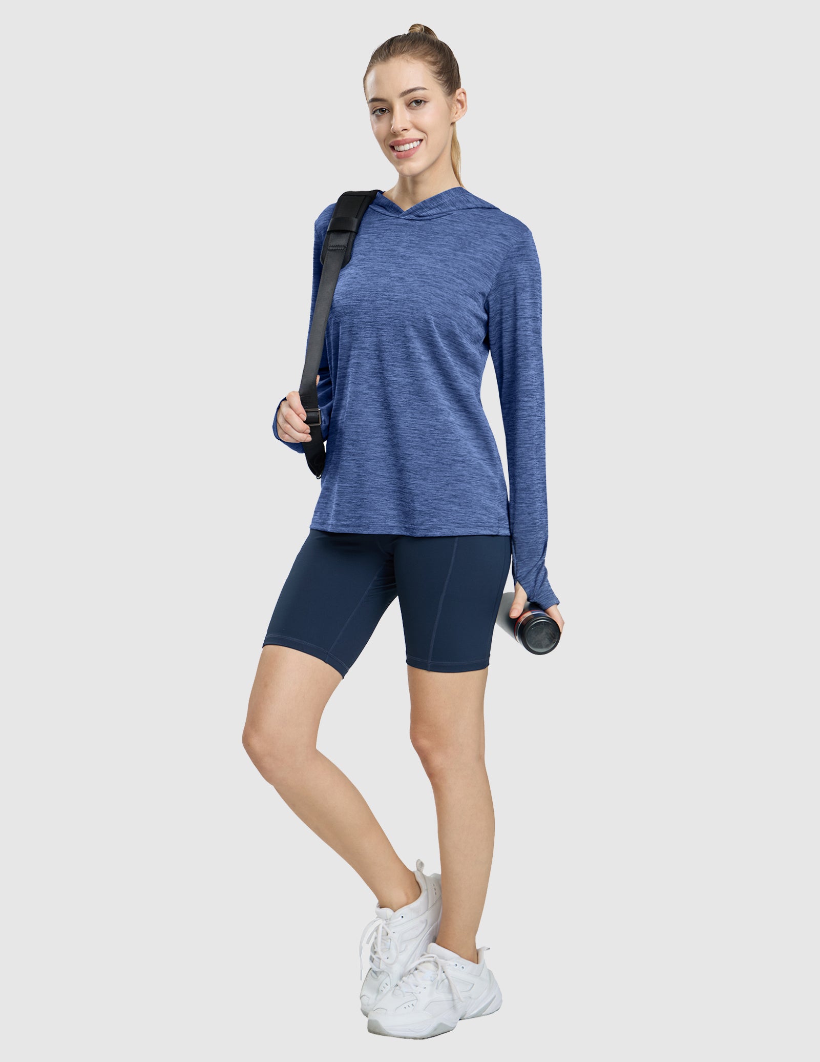 MIER Women's Long Sleeve Hooded Sun Shirt UPF 50+ Performance Hoodie Women Shirts