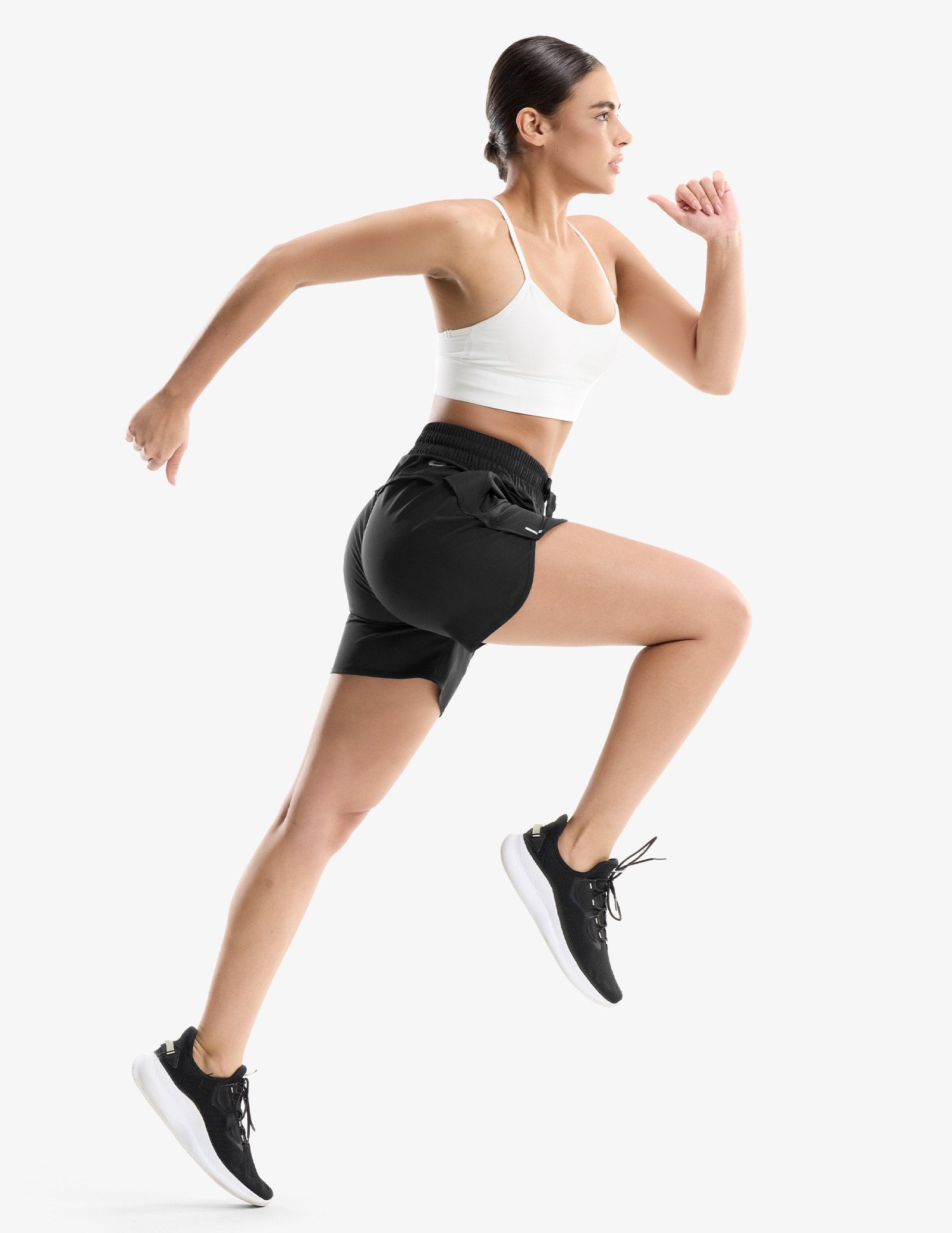 MIER Women's 5" Running Shorts with Secure Zipper Pockets Women Shorts