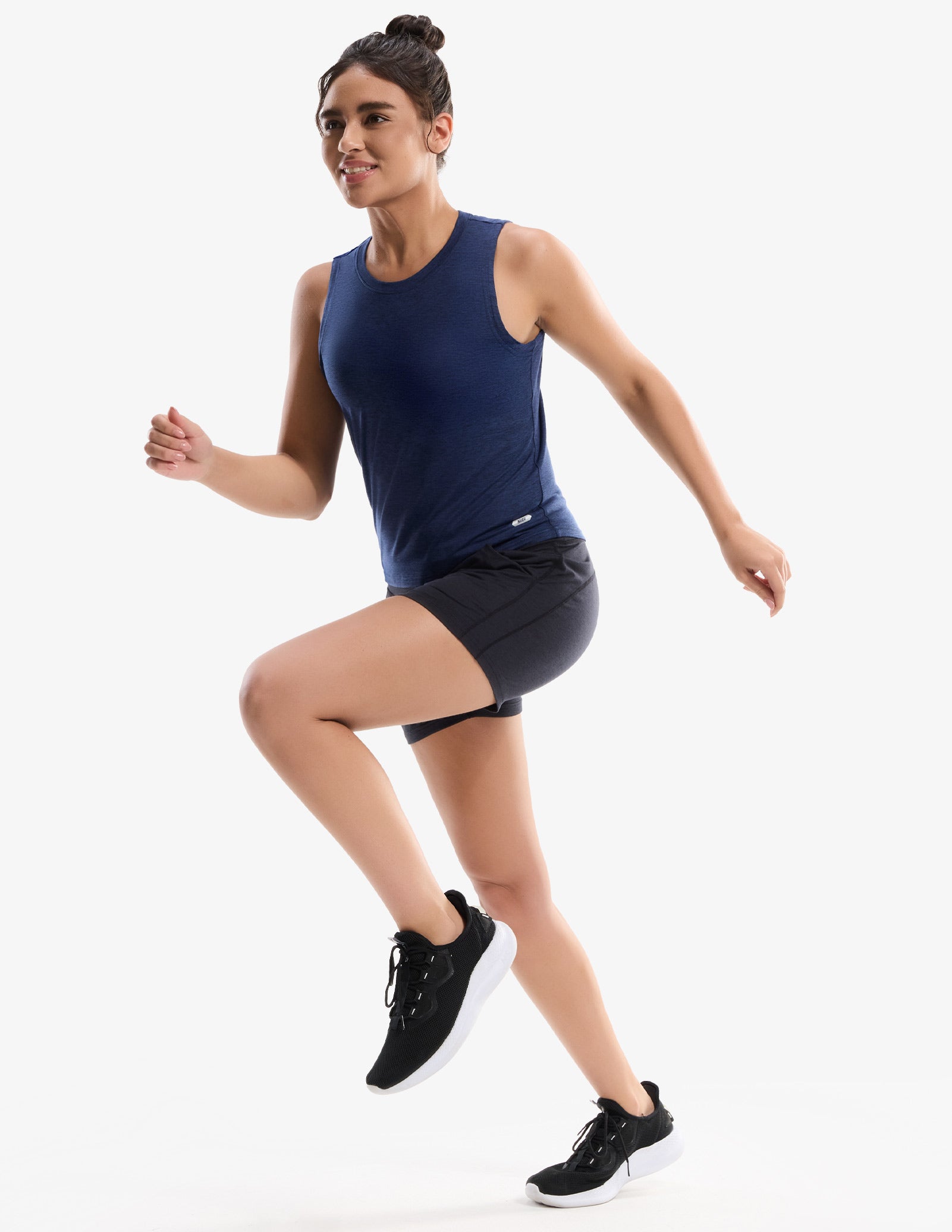 MIER Women’s Buttery-Soft Skimmer Tank Top High-Hip Workout Shirt Women Active Shirt