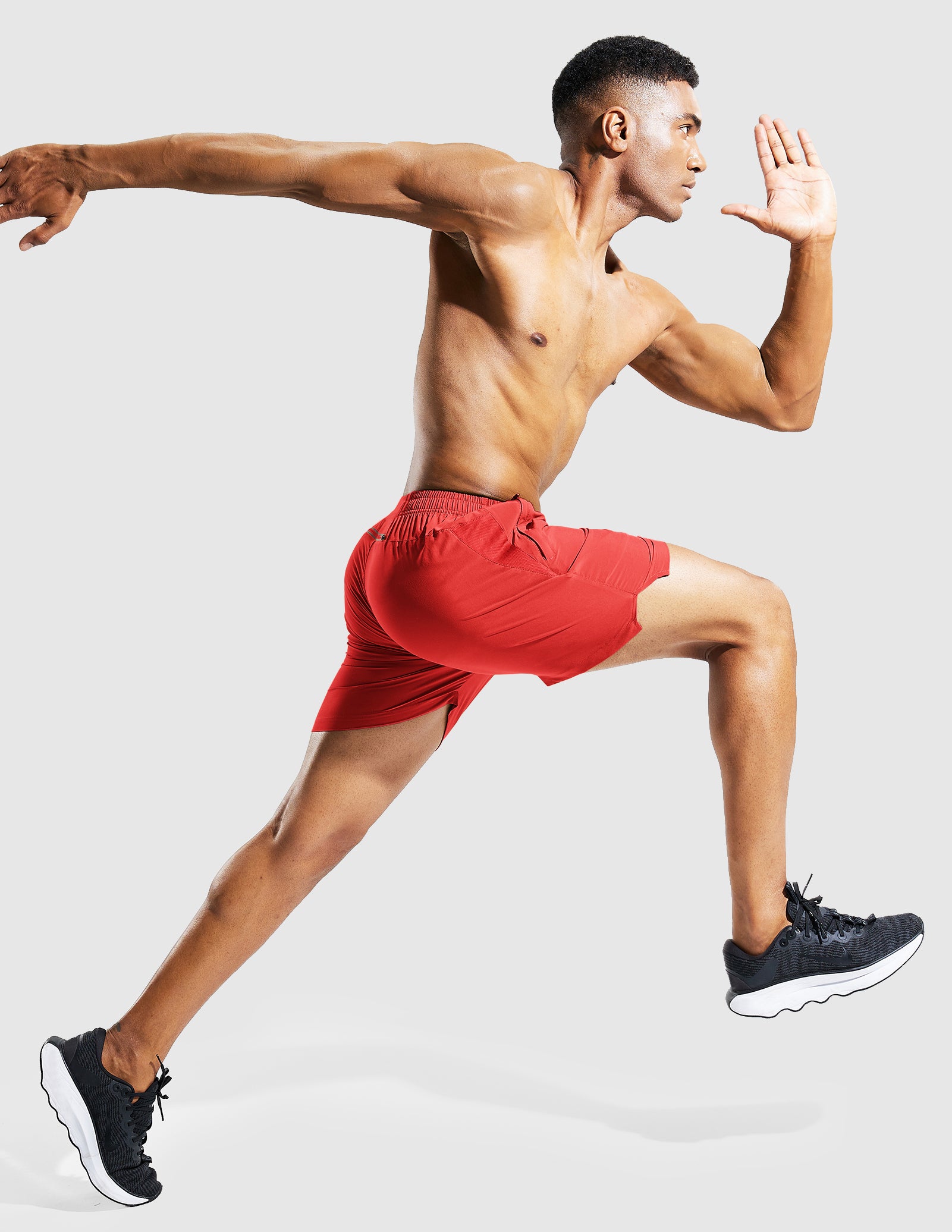 MIER Men‘s 5 Inch Running Shorts with Zipper Pockets Men's Shorts