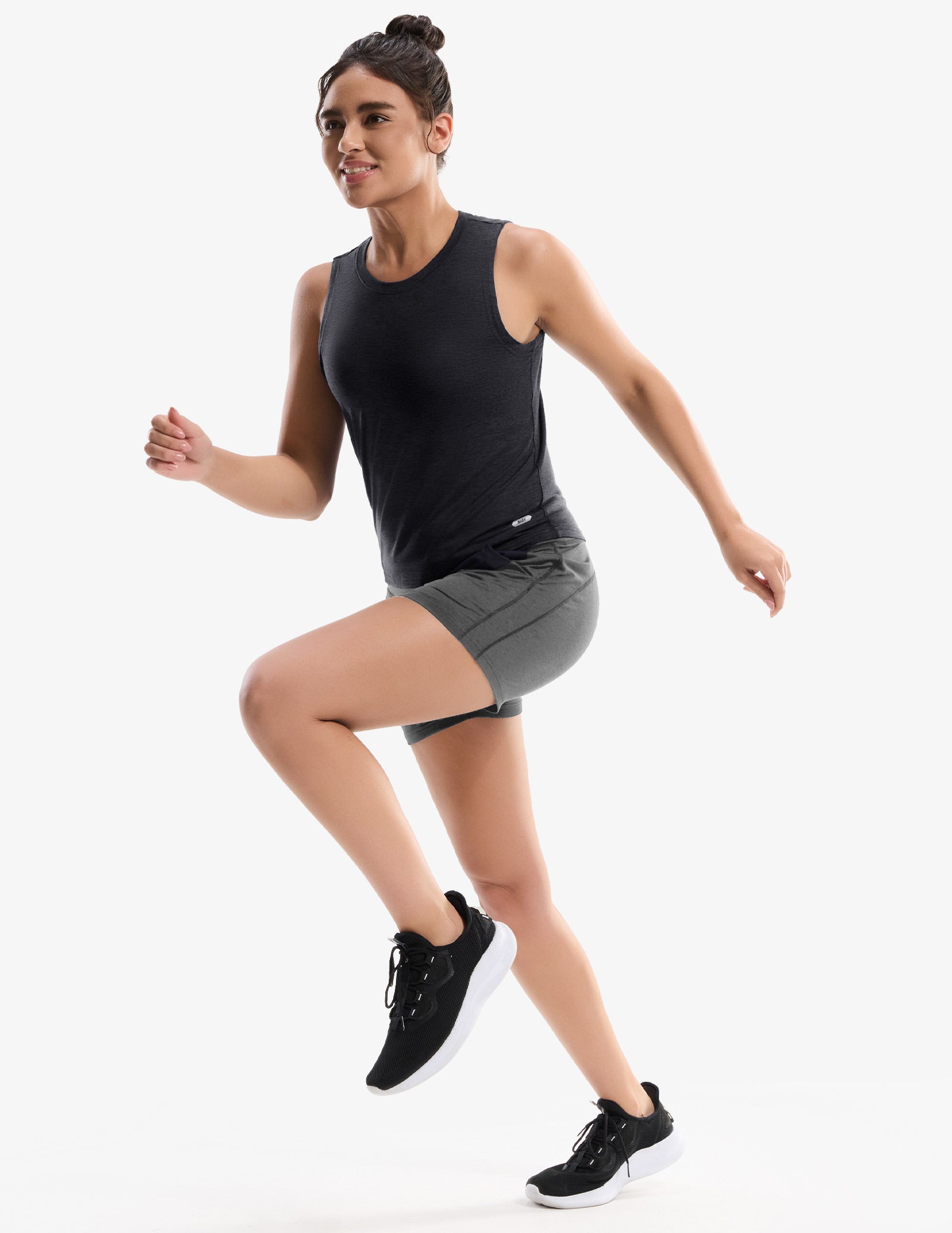 MIER Women’s Buttery-Soft Skimmer Tank Top High-Hip Workout Shirt Women Active Shirt