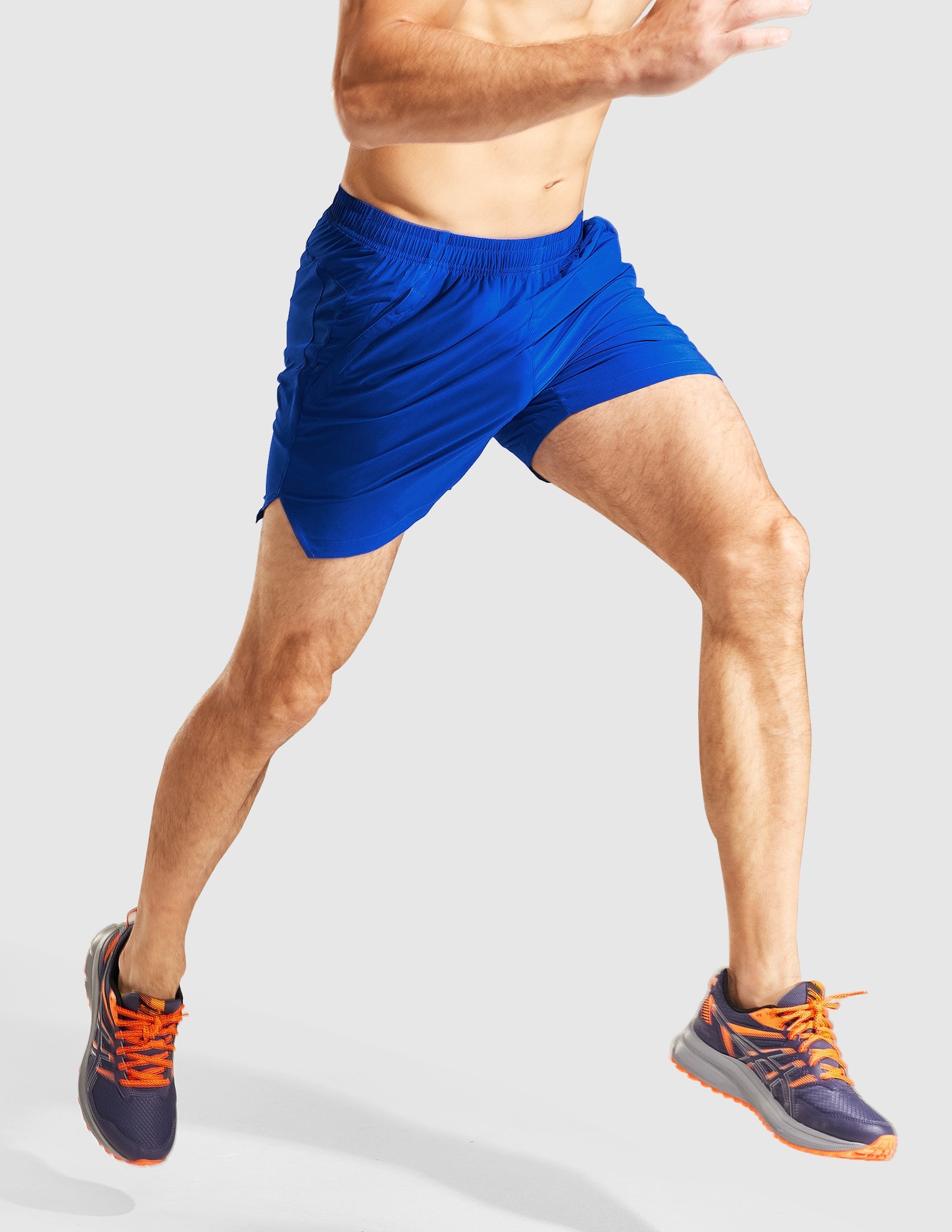 MIER Men‘s 5 Inch Running Shorts with Zipper Pockets Men's Shorts