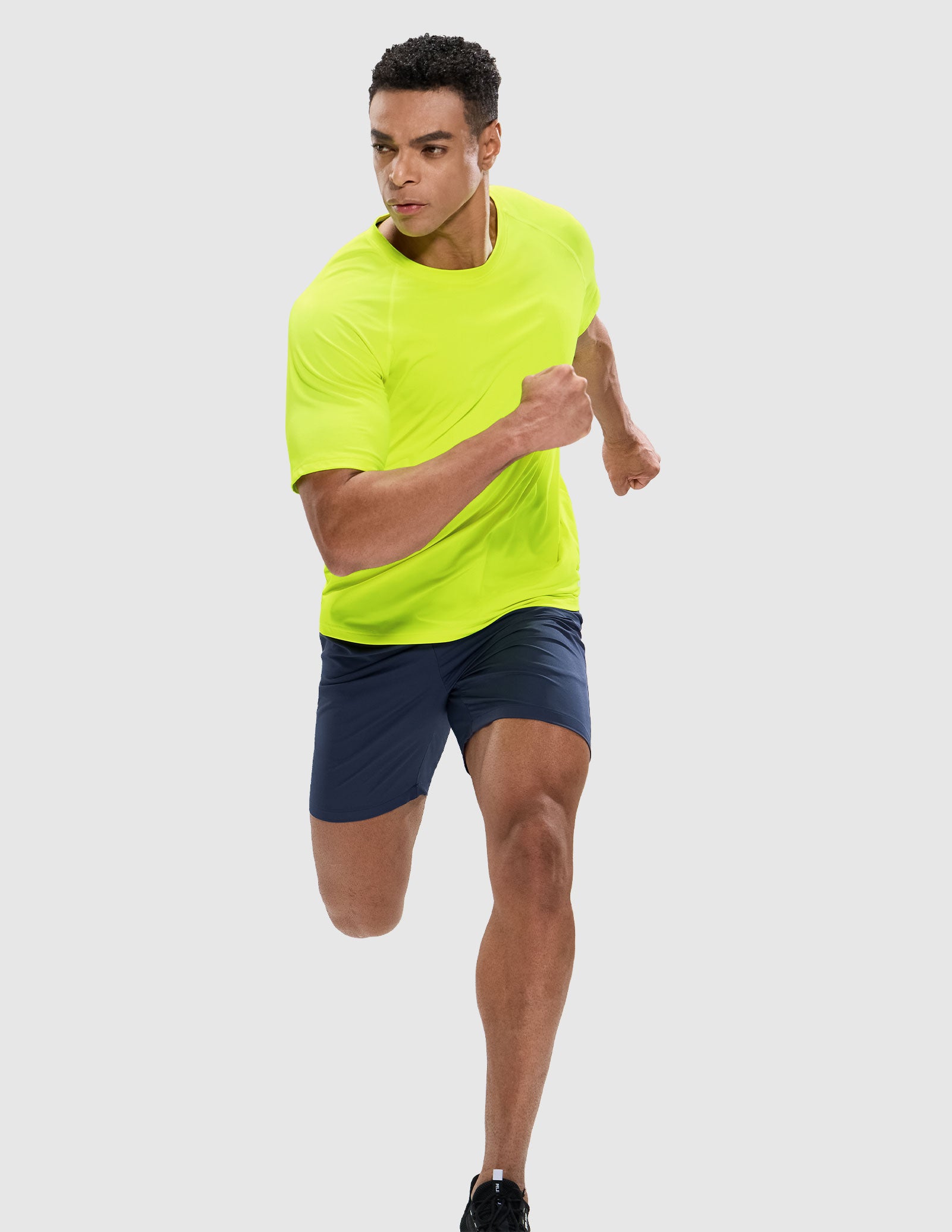 MIER Men's Workout T Shirts Stretchy Quick Dry and Moisture Wicking Men's T-Shirts