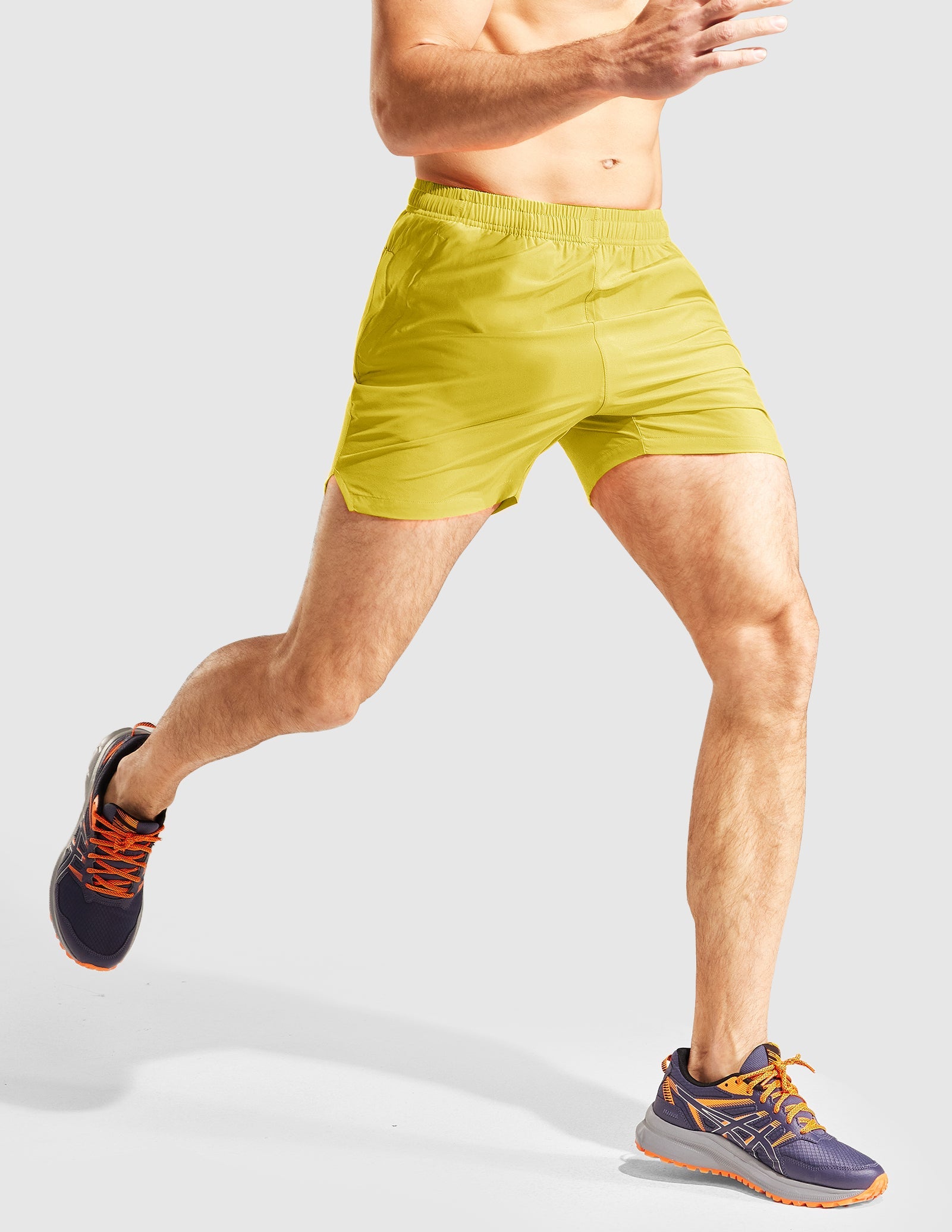 MIER Men‘s 5 Inch Running Shorts with Zipper Pockets Men's Shorts