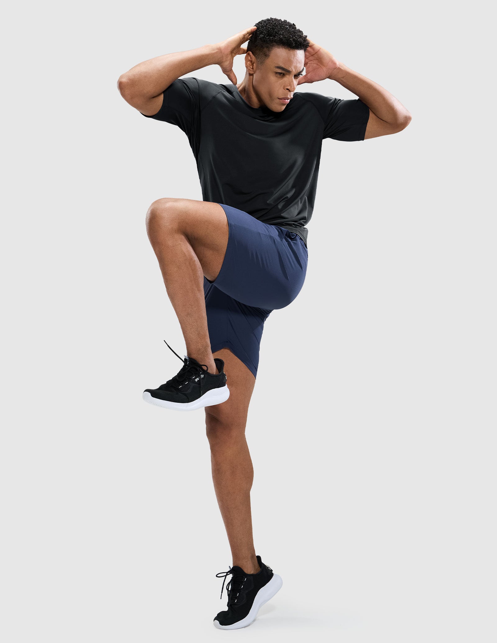 MIER Men's Workout T Shirts Stretchy Quick Dry and Moisture Wicking Men's T-Shirts