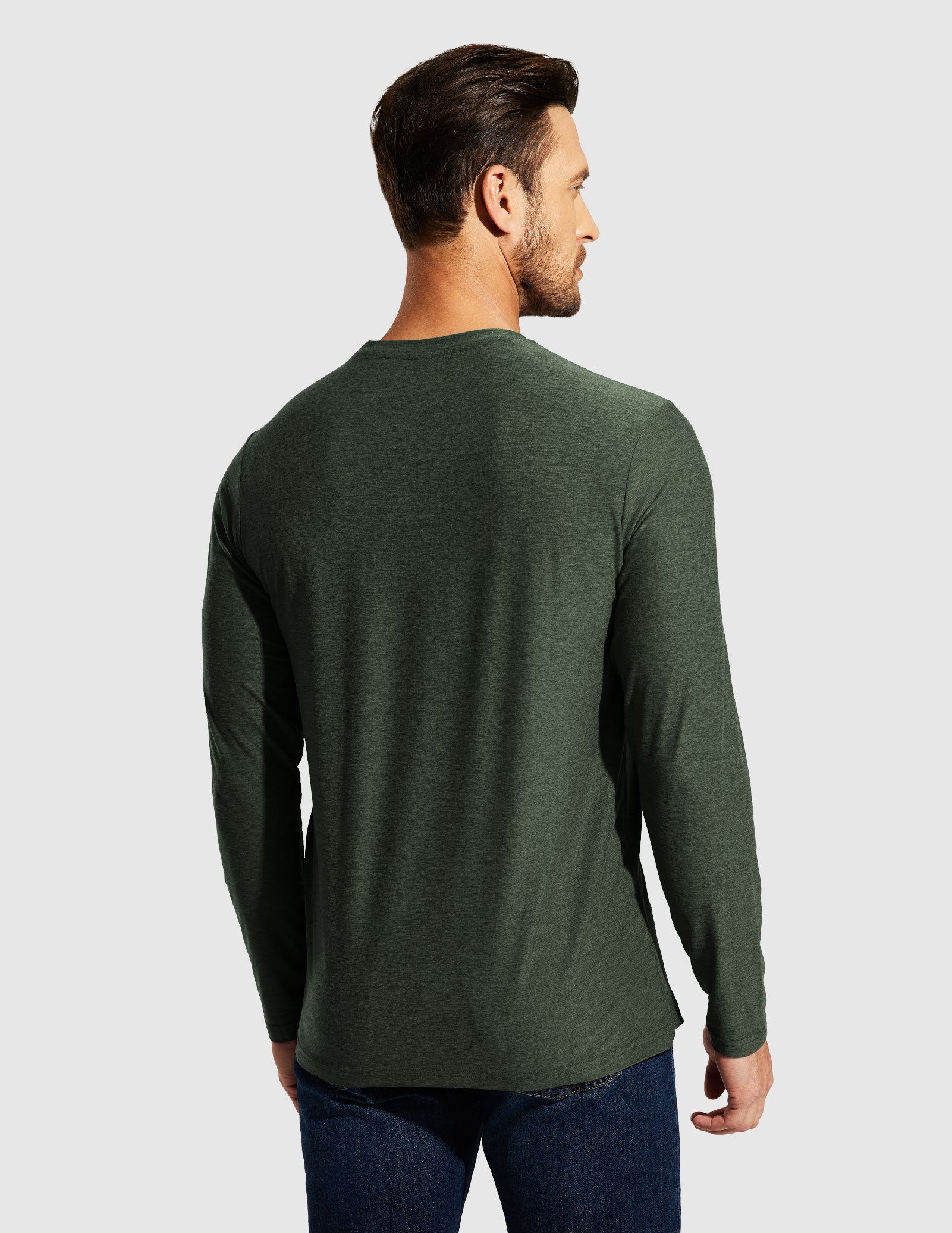 MIER Men’s Buttery Soft Long Sleeve Athletic Crew Neck Tee Men's Shirt