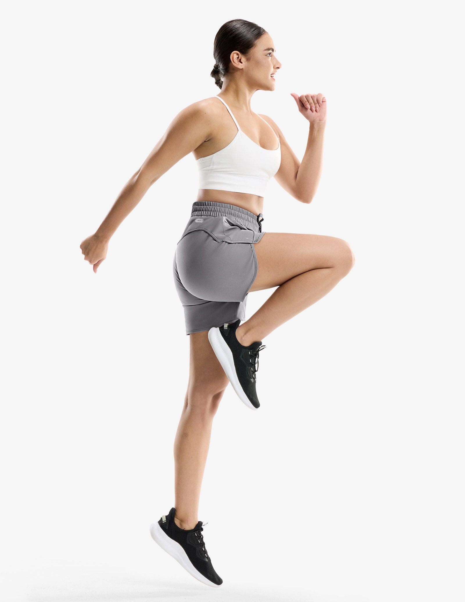 MIER Women's 5" Running Shorts with Secure Zipper Pockets Women Shorts