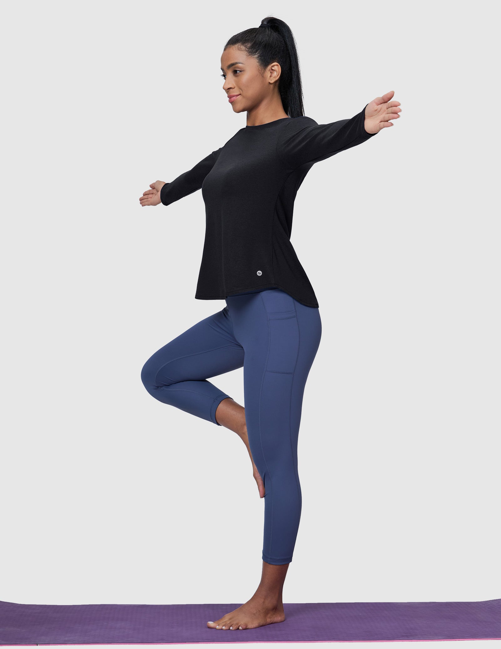 MIER Women’s Buttery Soft Long Sleeve Workout Dry Fit Tee Women Active Shirt