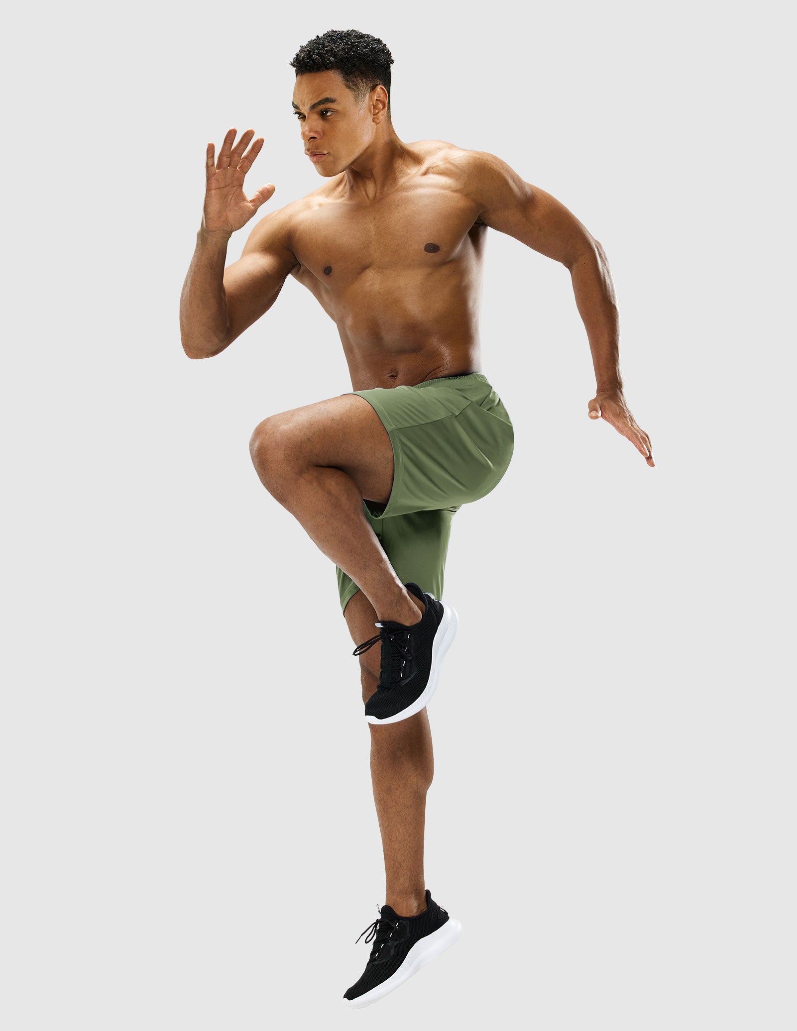 MIER Men Quick-Dry Athletic Running Shorts without Pockets Men's Shorts