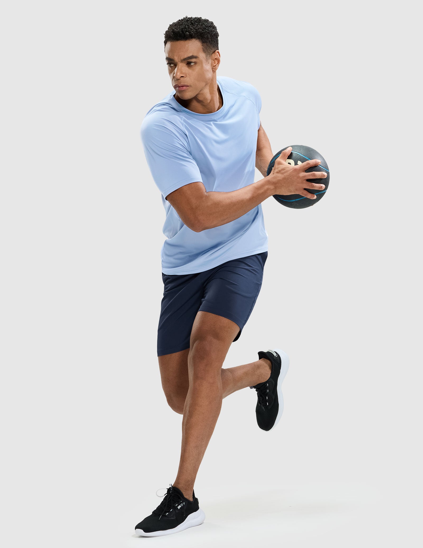 MIER Men's Workout T Shirts Stretchy Quick Dry and Moisture Wicking Men's T-Shirts