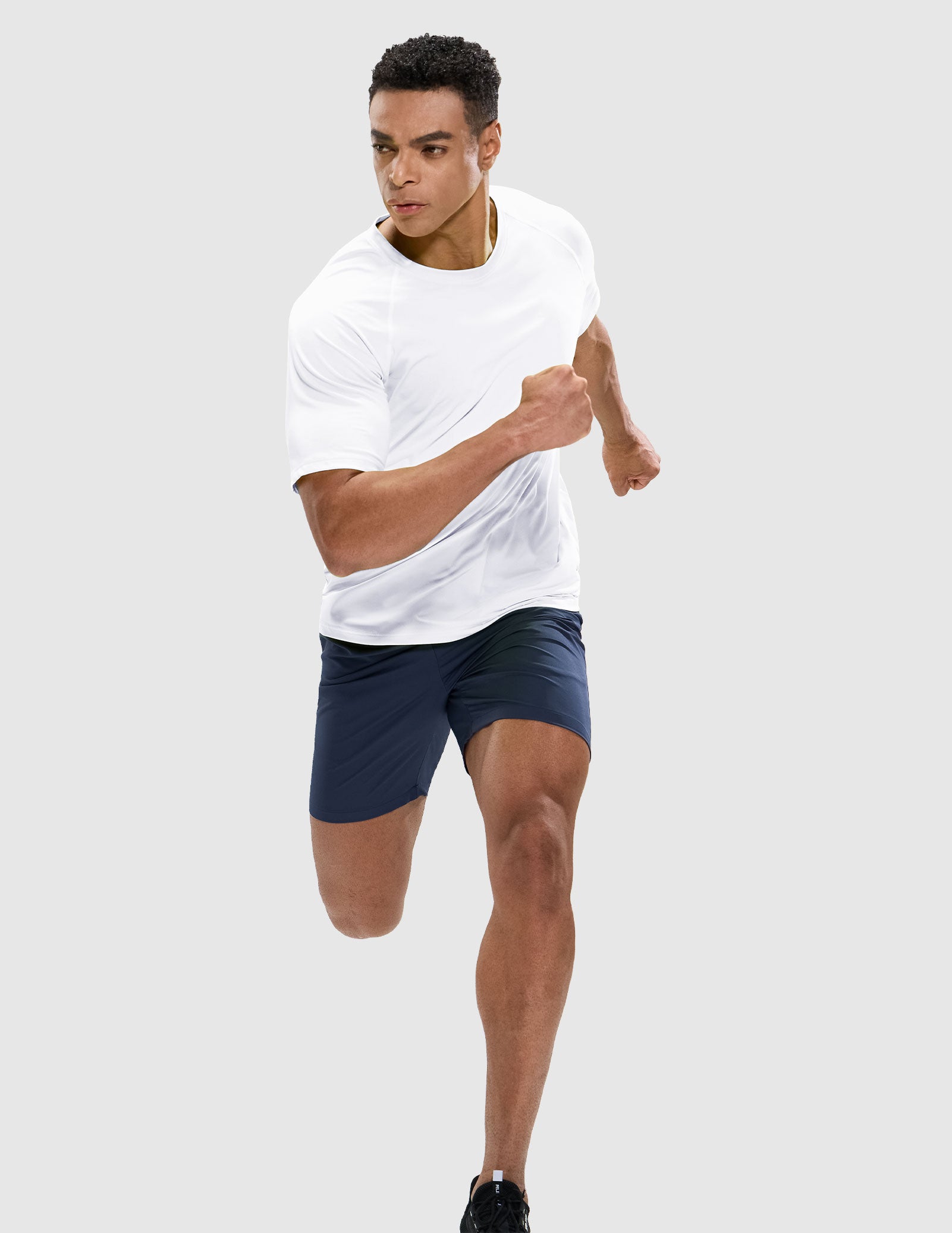 MIER Men's Workout T Shirts Stretchy Quick Dry and Moisture Wicking Men's T-Shirts
