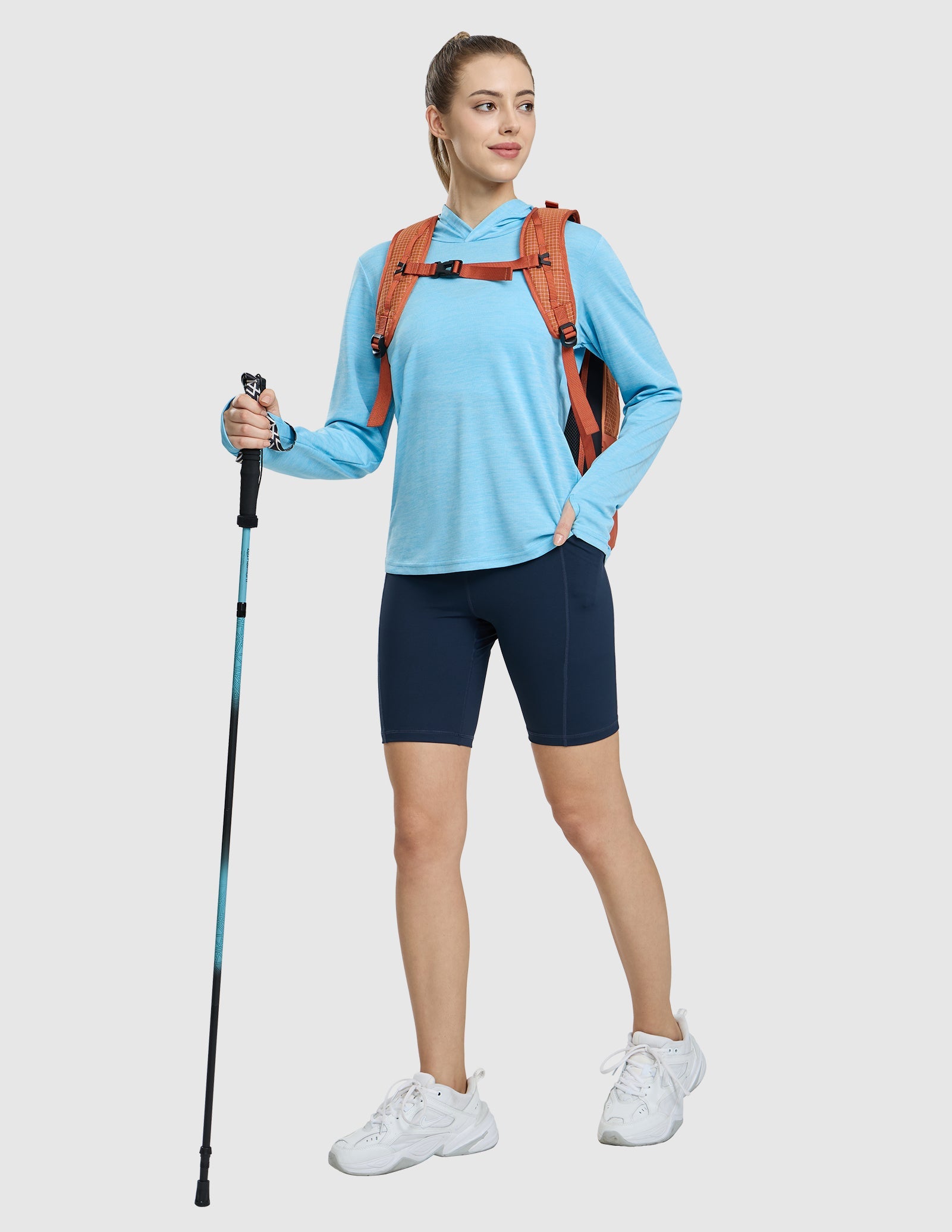 MIER Women's Long Sleeve Hooded Sun Shirt UPF 50+ Performance Hoodie Women Shirts