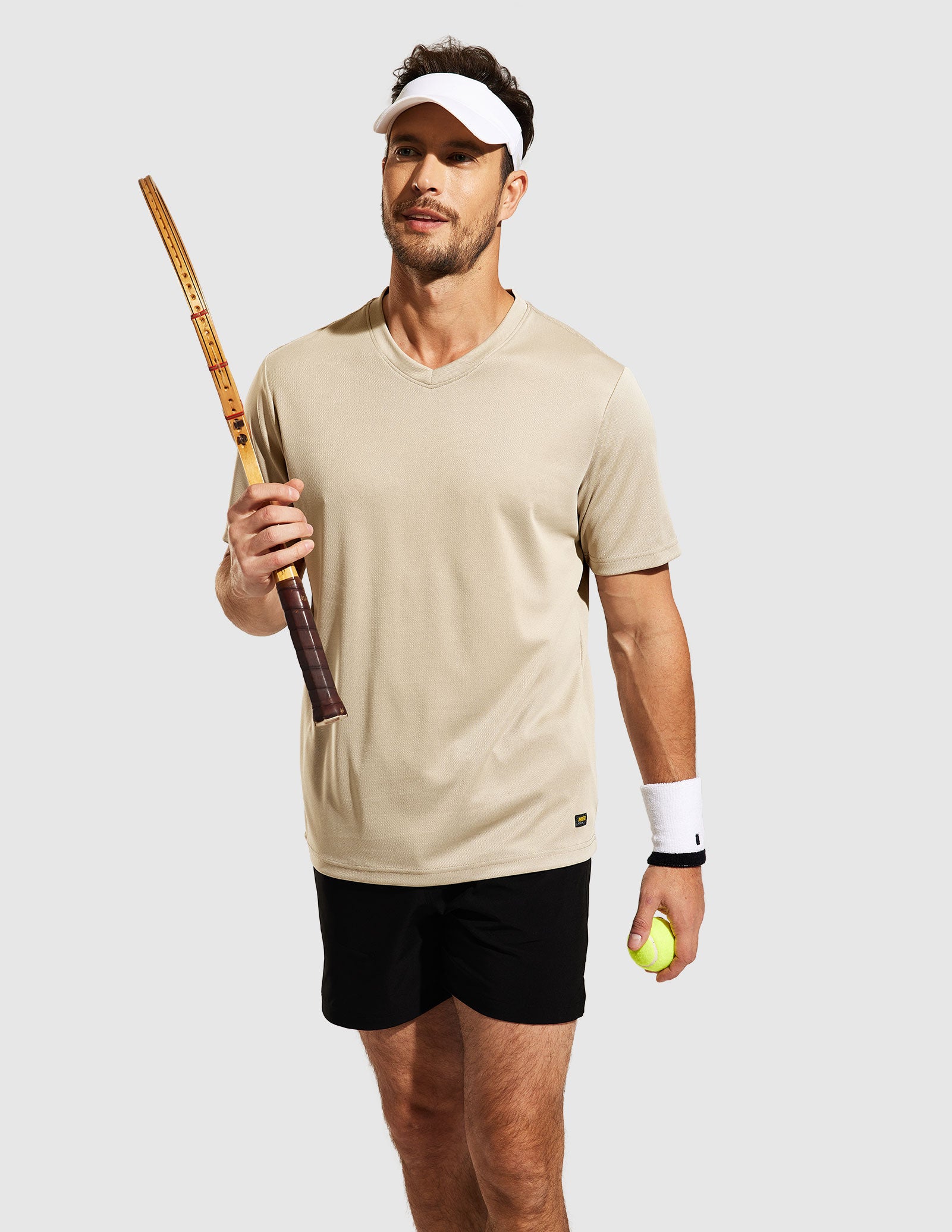 Camisetas deportivas de secado rápido para hombre Camisetas de entrenamiento con cuello en V