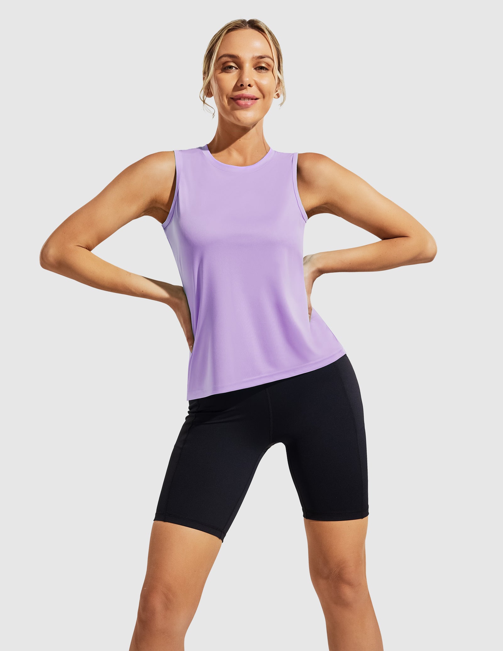 MIER UV Protection Sleeveless Workout Tank Top for Women - Lightweight & Breathable Women's Tank Top