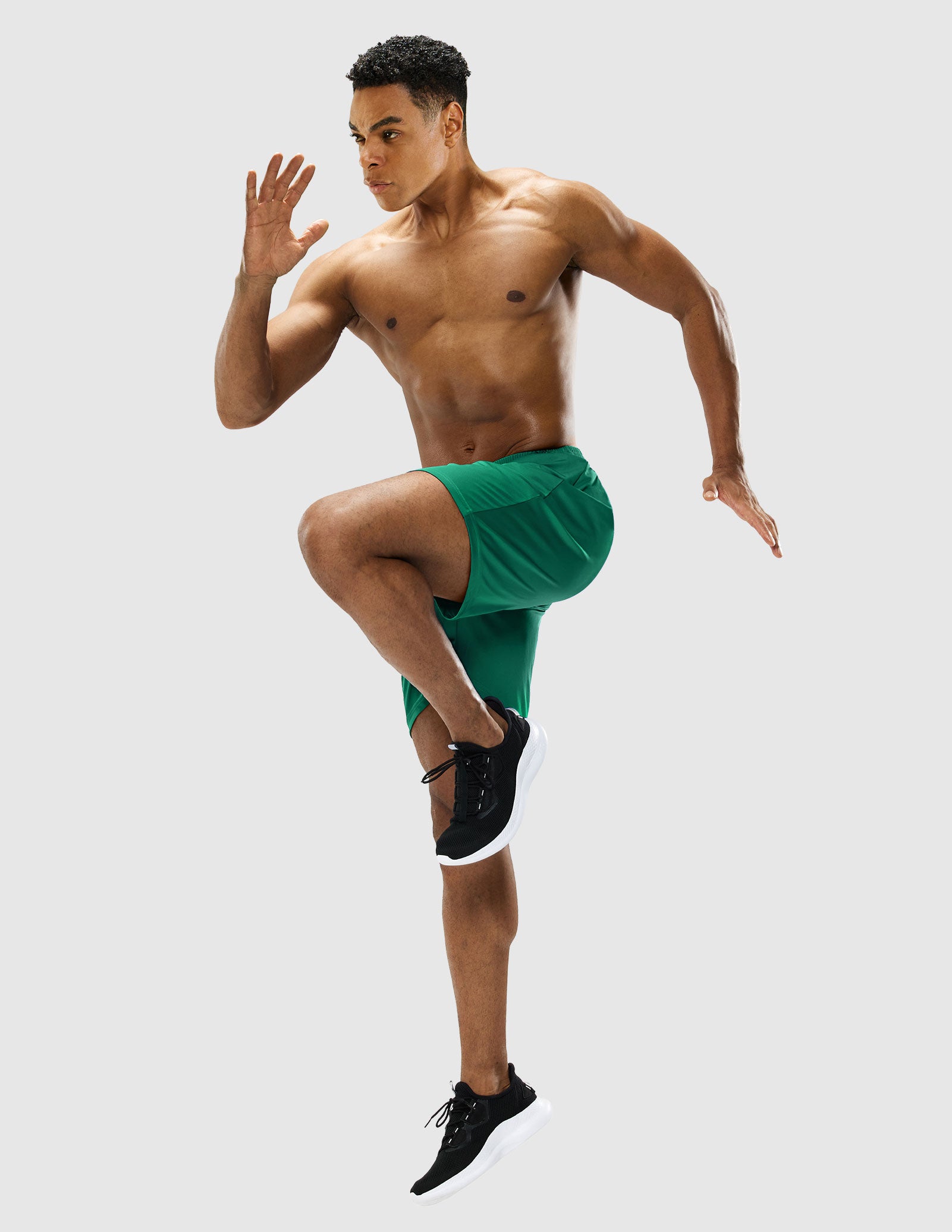 MIER Men Quick-Dry Athletic Running Shorts without Pockets Men's Shorts