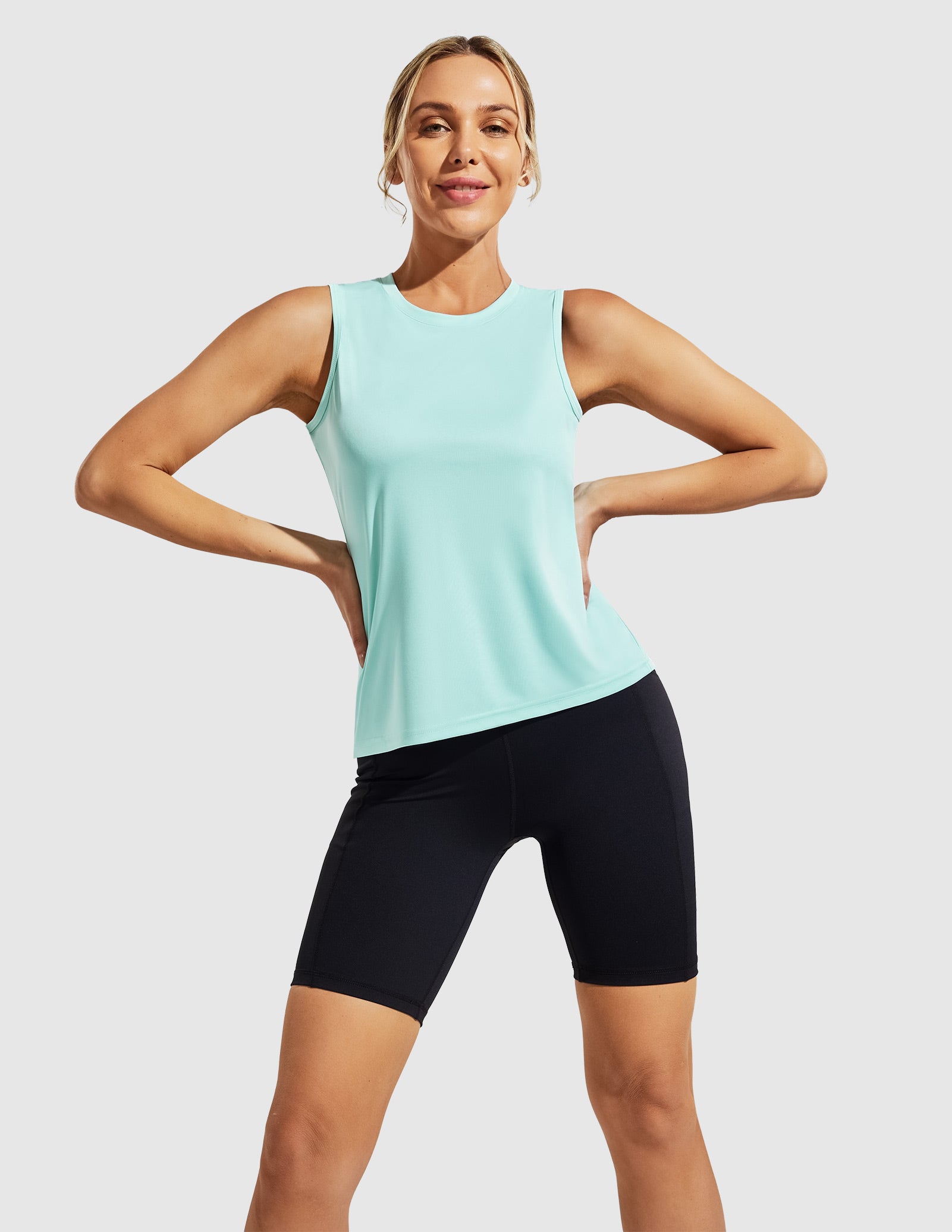 MIER UV Protection Sleeveless Workout Tank Top for Women - Lightweight & Breathable Women's Tank Top