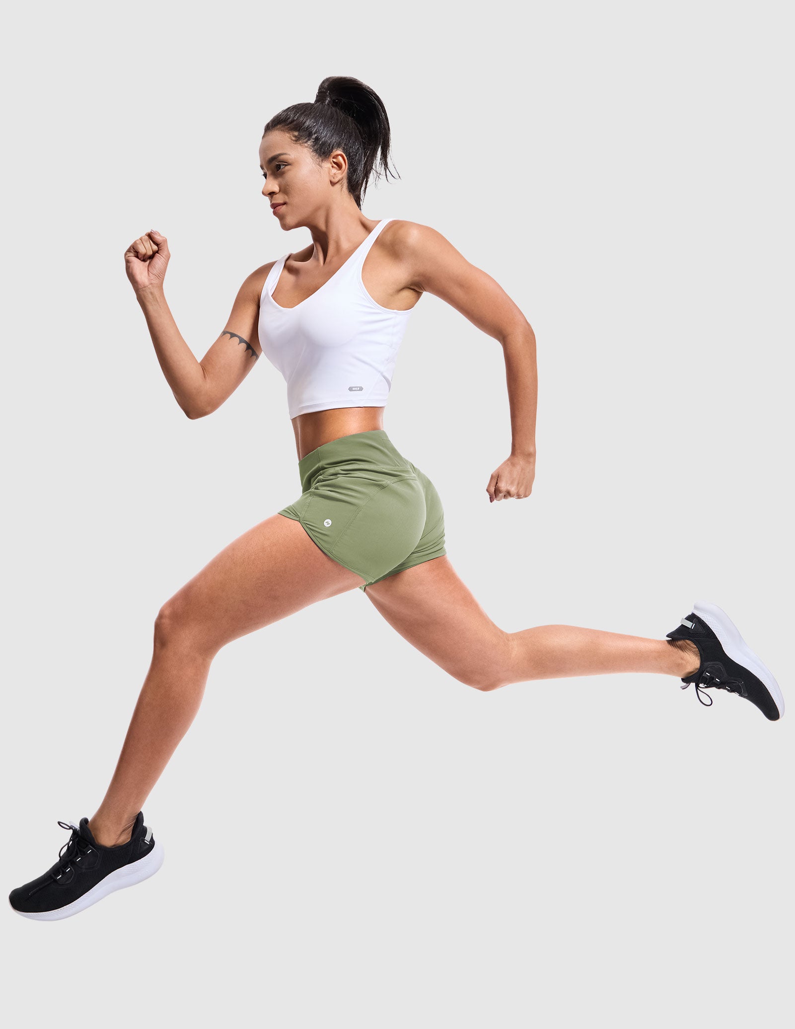 MIER Women's 2 in 1 Running Shorts with Liner and Zipper Pocket 3 Inch Women Shorts